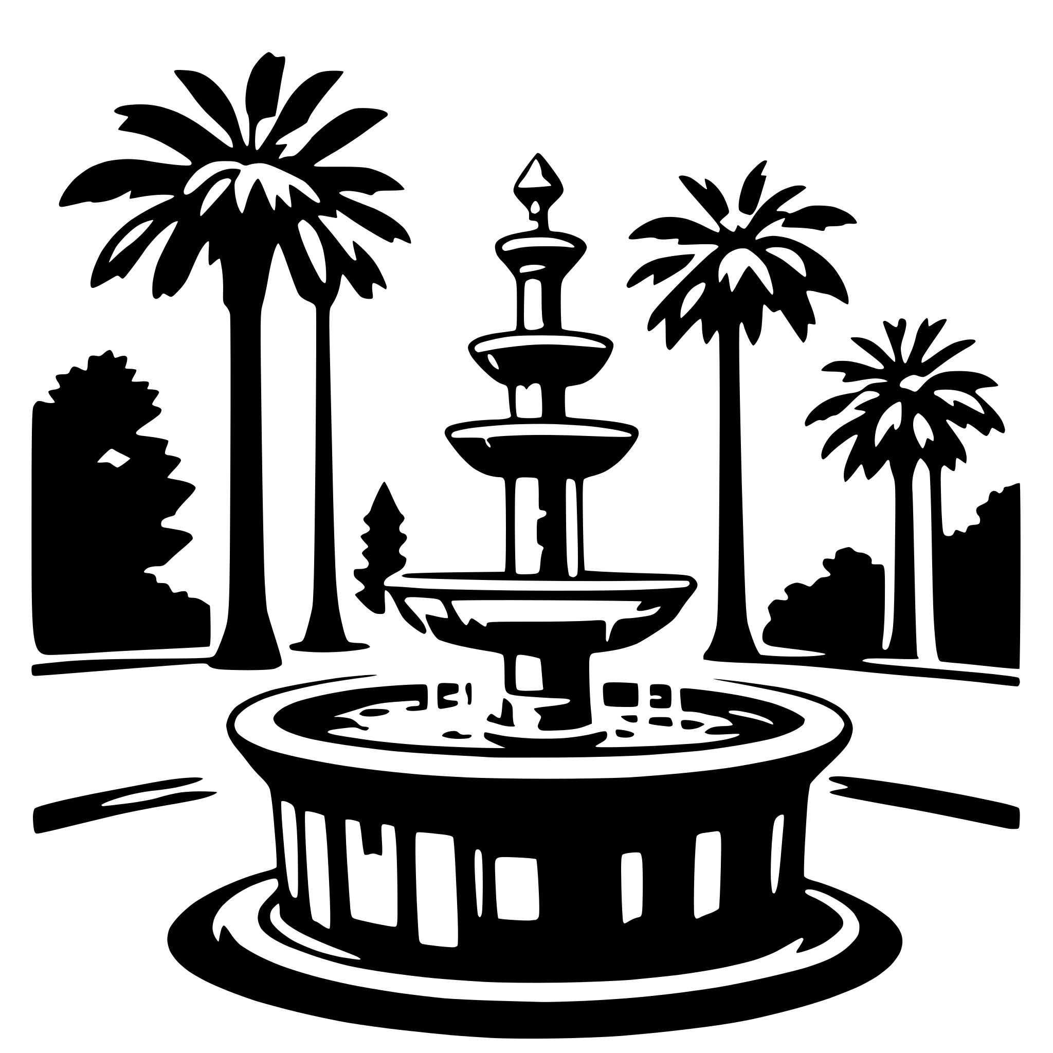 AI-generated SVG of a fountain