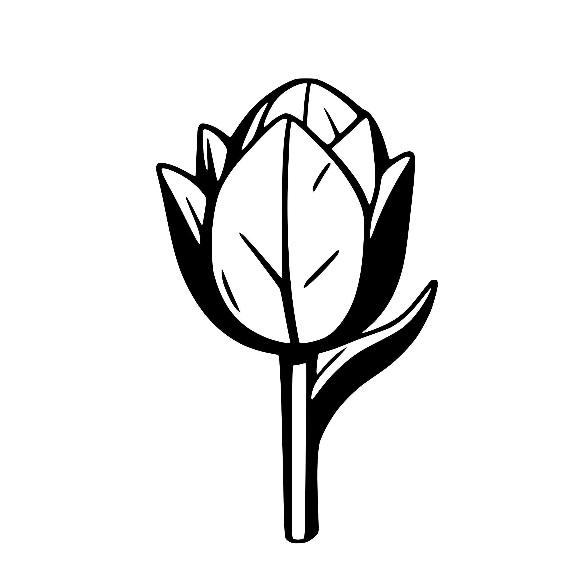 AI-generated SVG of 'A beautiful tulip'