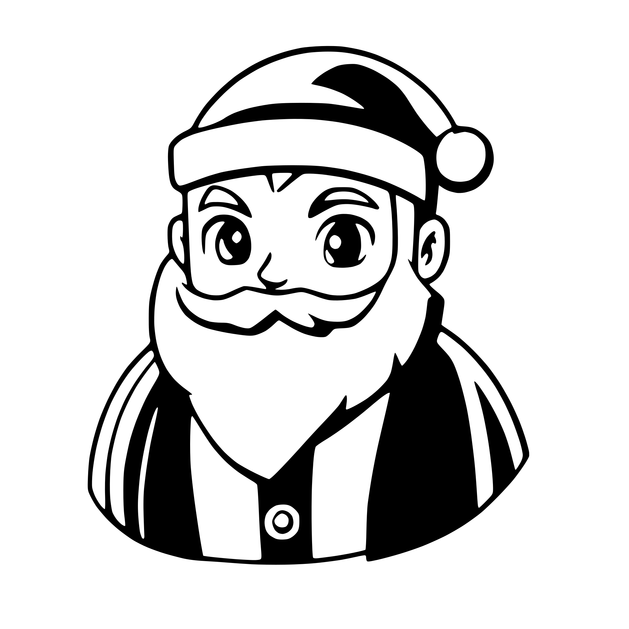 AI-generated SVG of 'santa claus with beard'