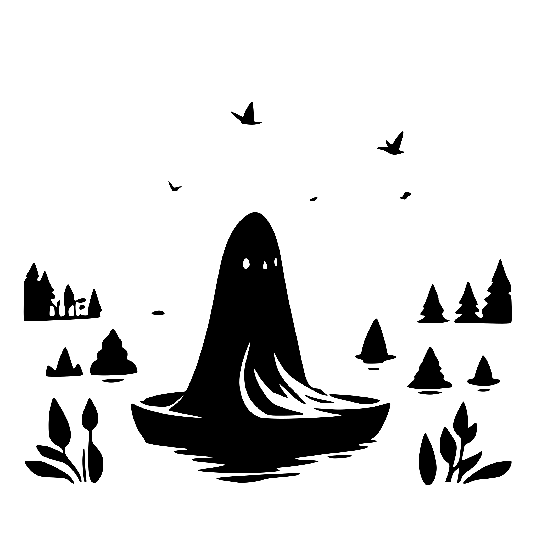 AI-generated SVG of a the groke in moomin and only the groke