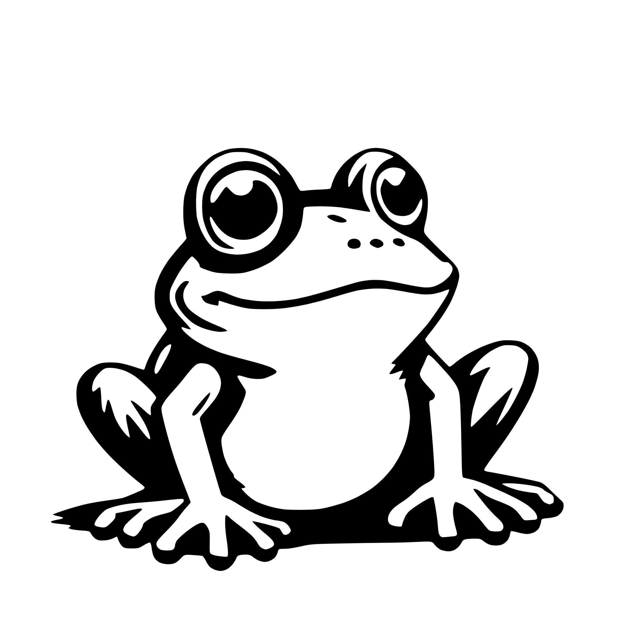 AI-generated SVG of 'cute frog'
