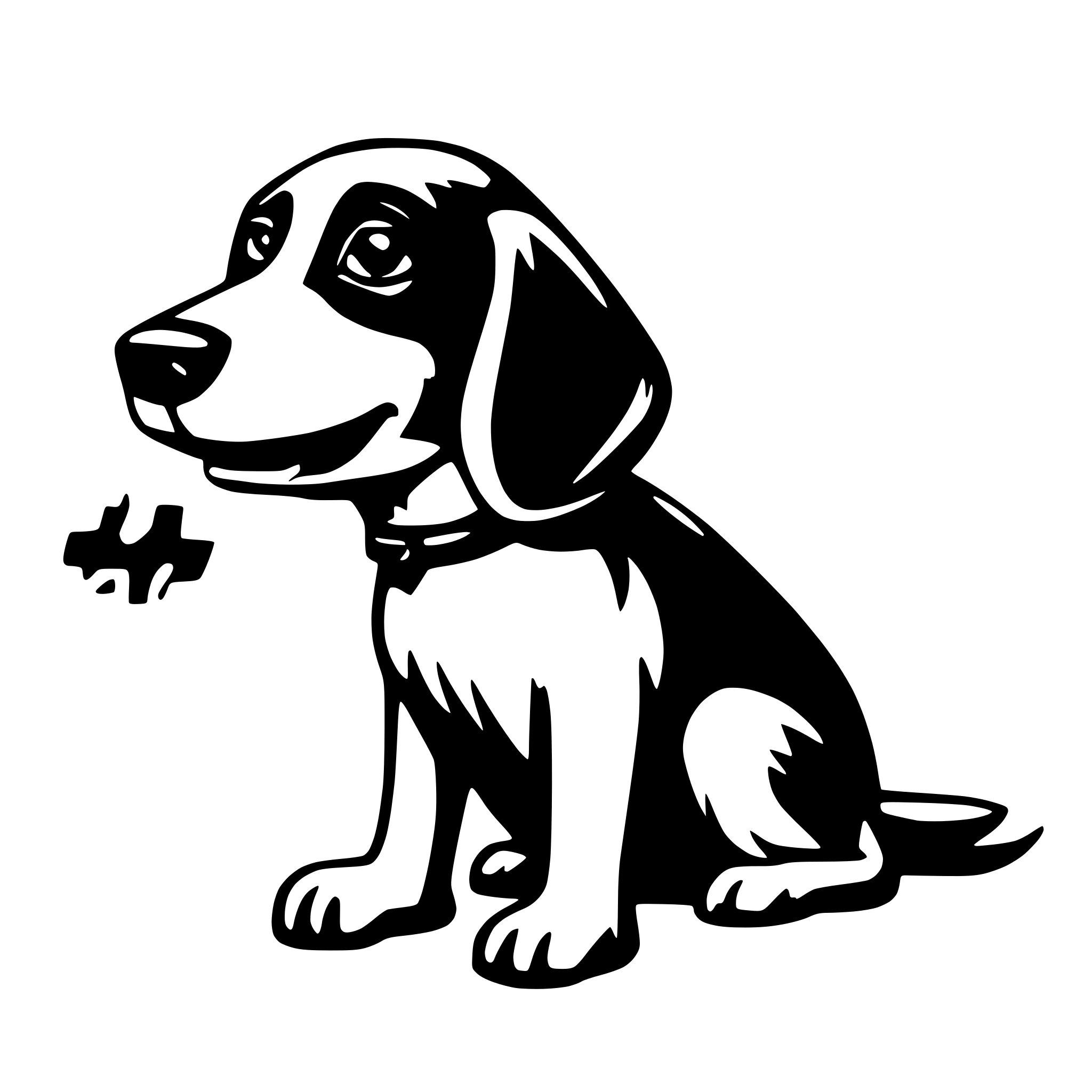 AI-generated SVG of a retarded dogs