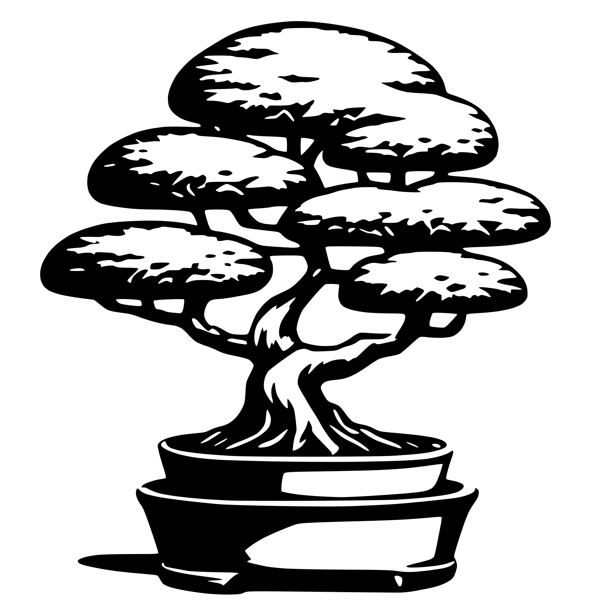 AI-generated SVG of a bonsai