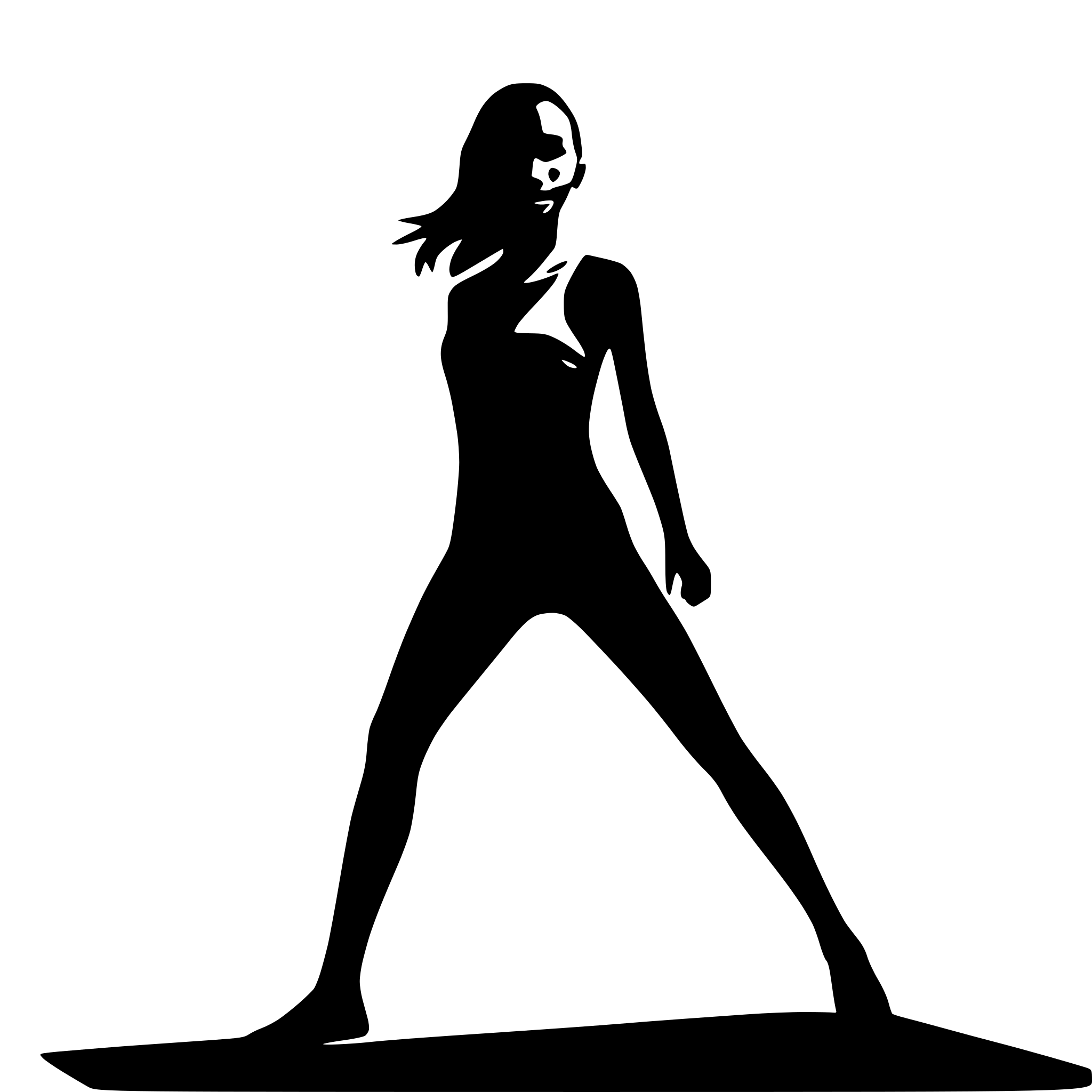 AI-generated SVG of 'woman doing active sport'