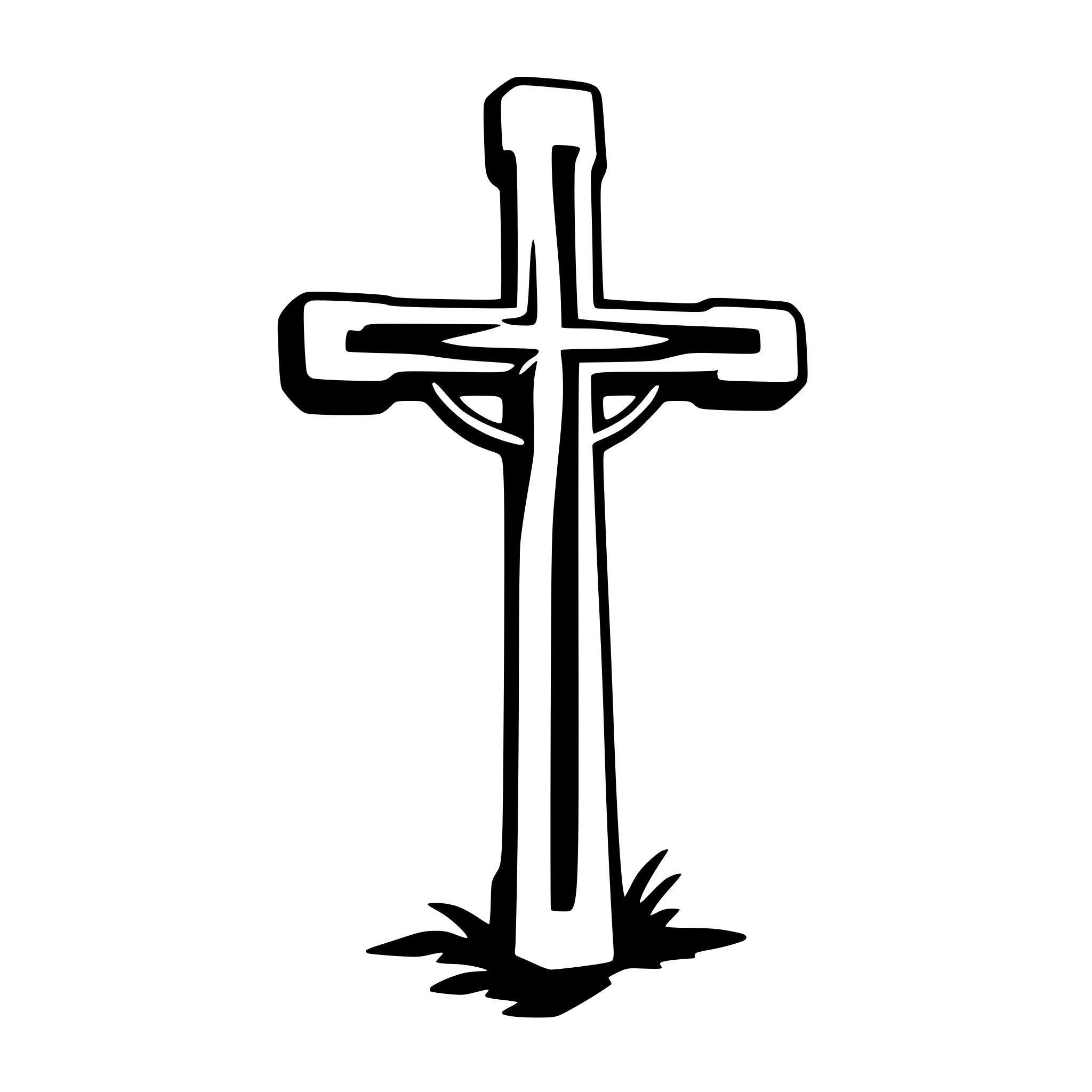 AI-generated SVG of 'catholic cross simple'