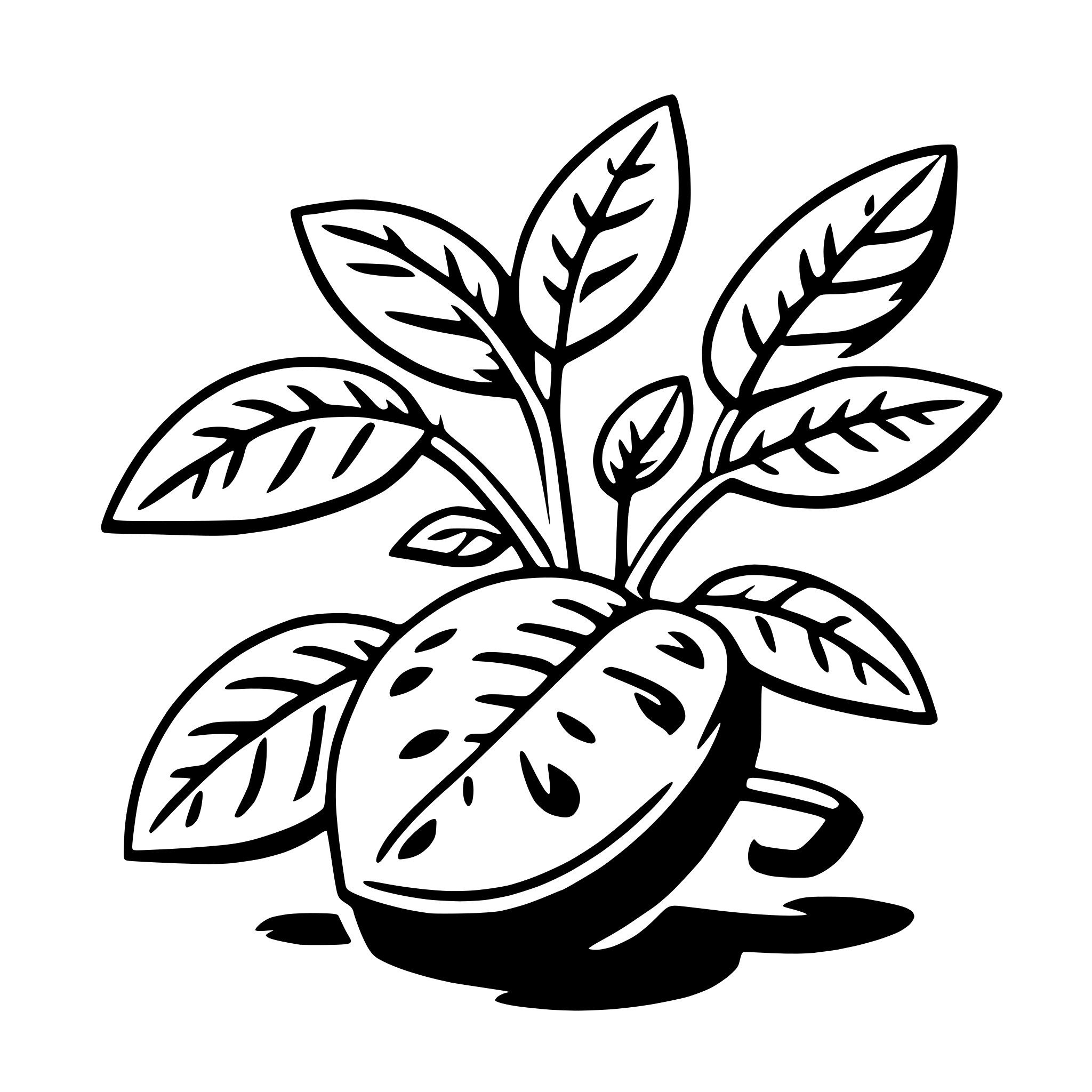 AI-generated SVG of a basil