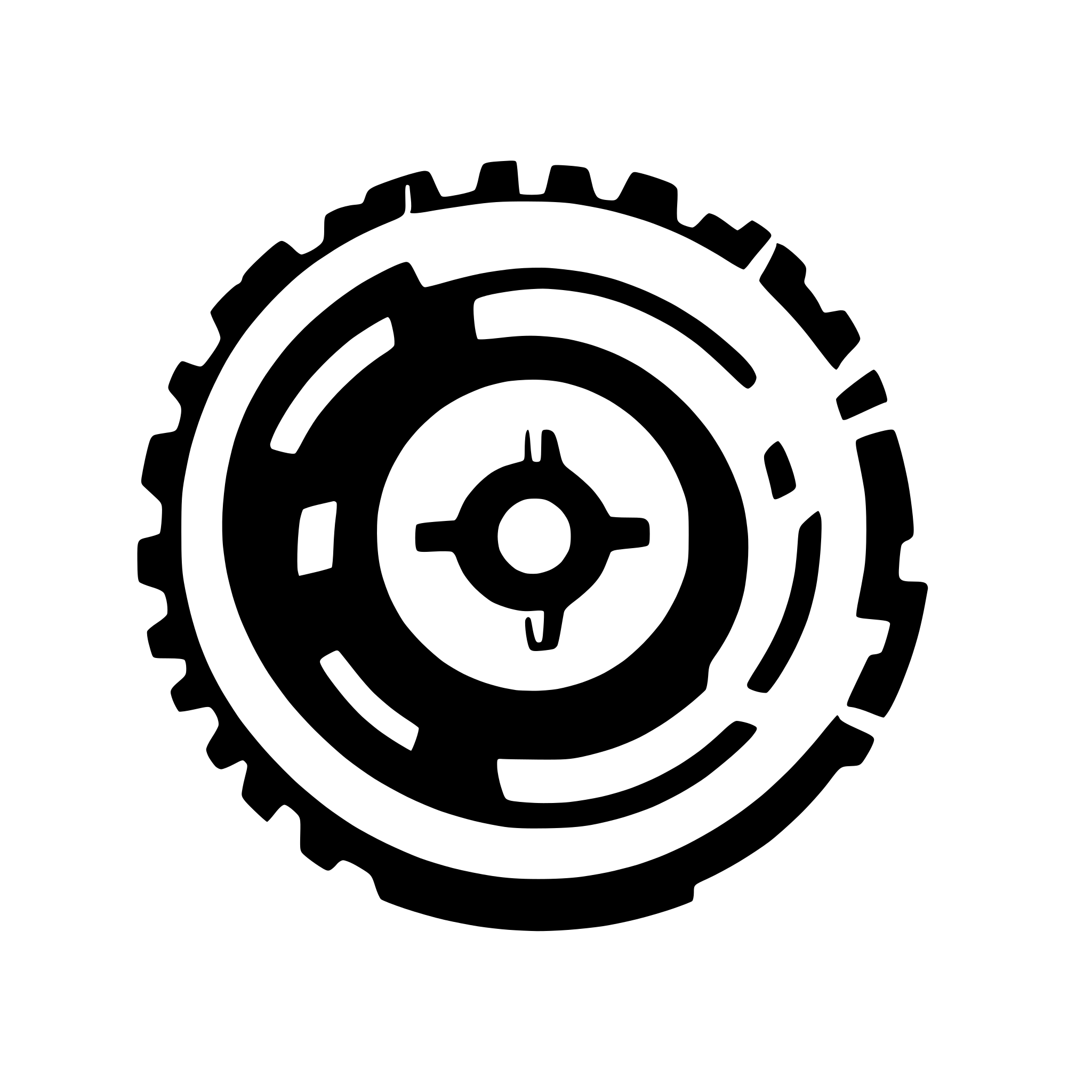 AI-generated SVG of a Circular saw disk with teeths
