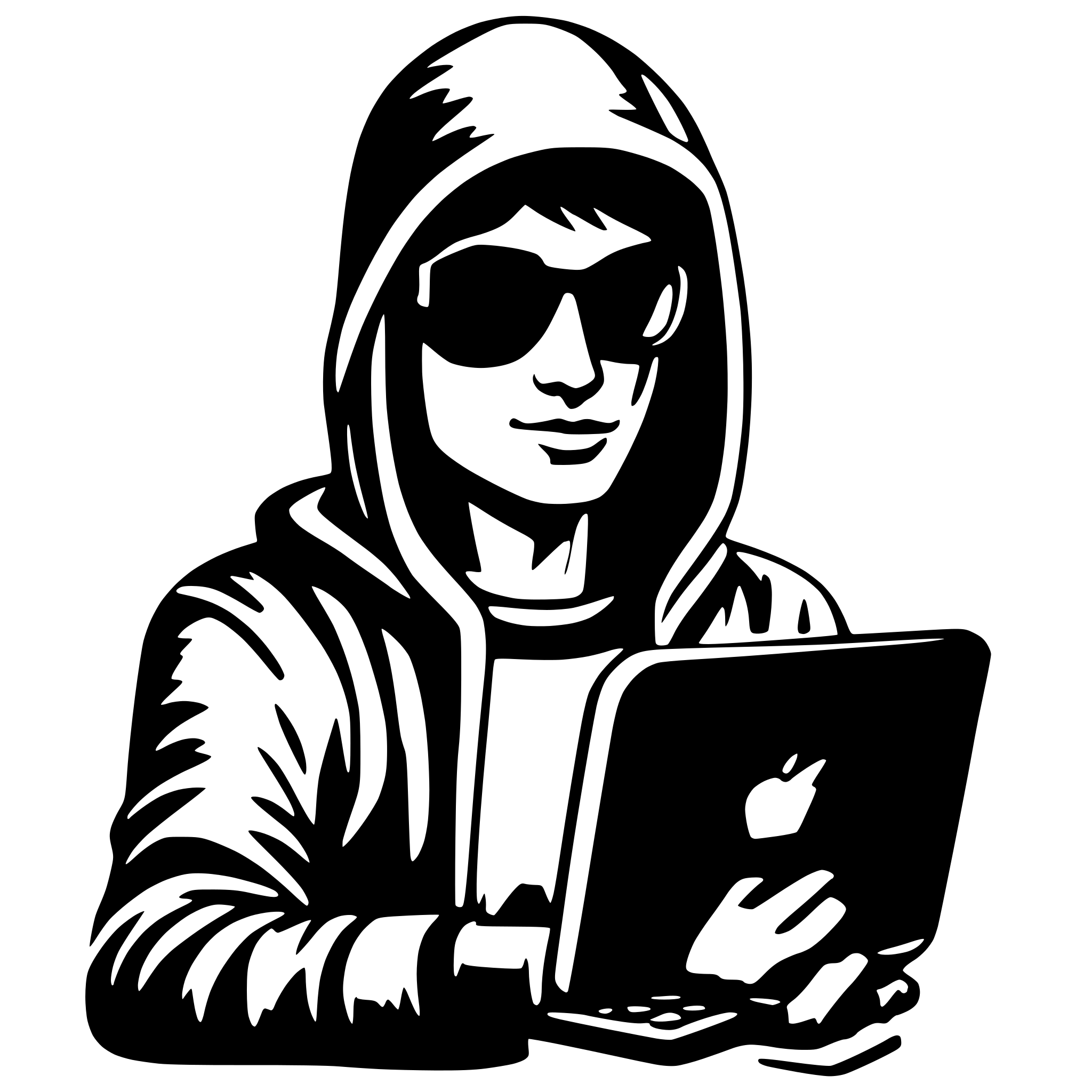 AI-generated SVG of 'hacker guy'