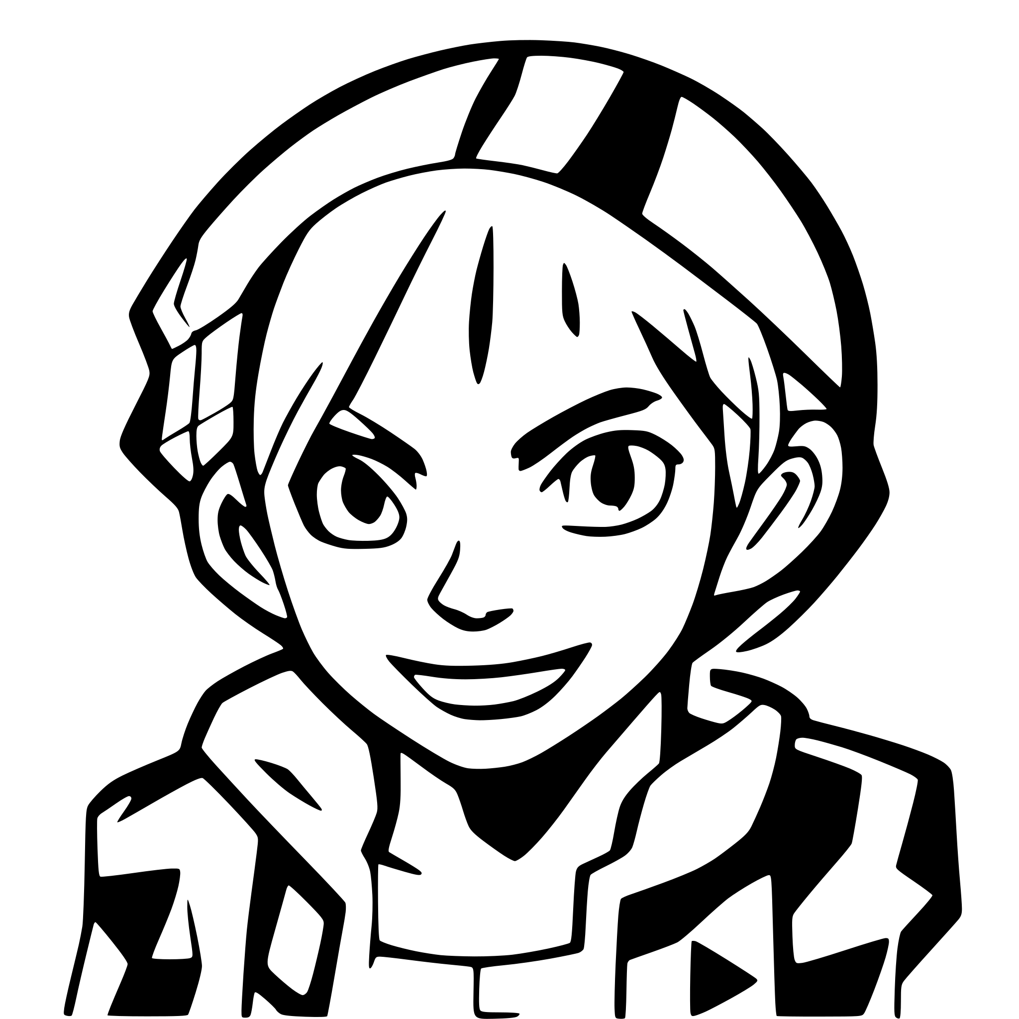 AI-generated SVG of a monkey d. luffy with geometric lines and forms around the motive