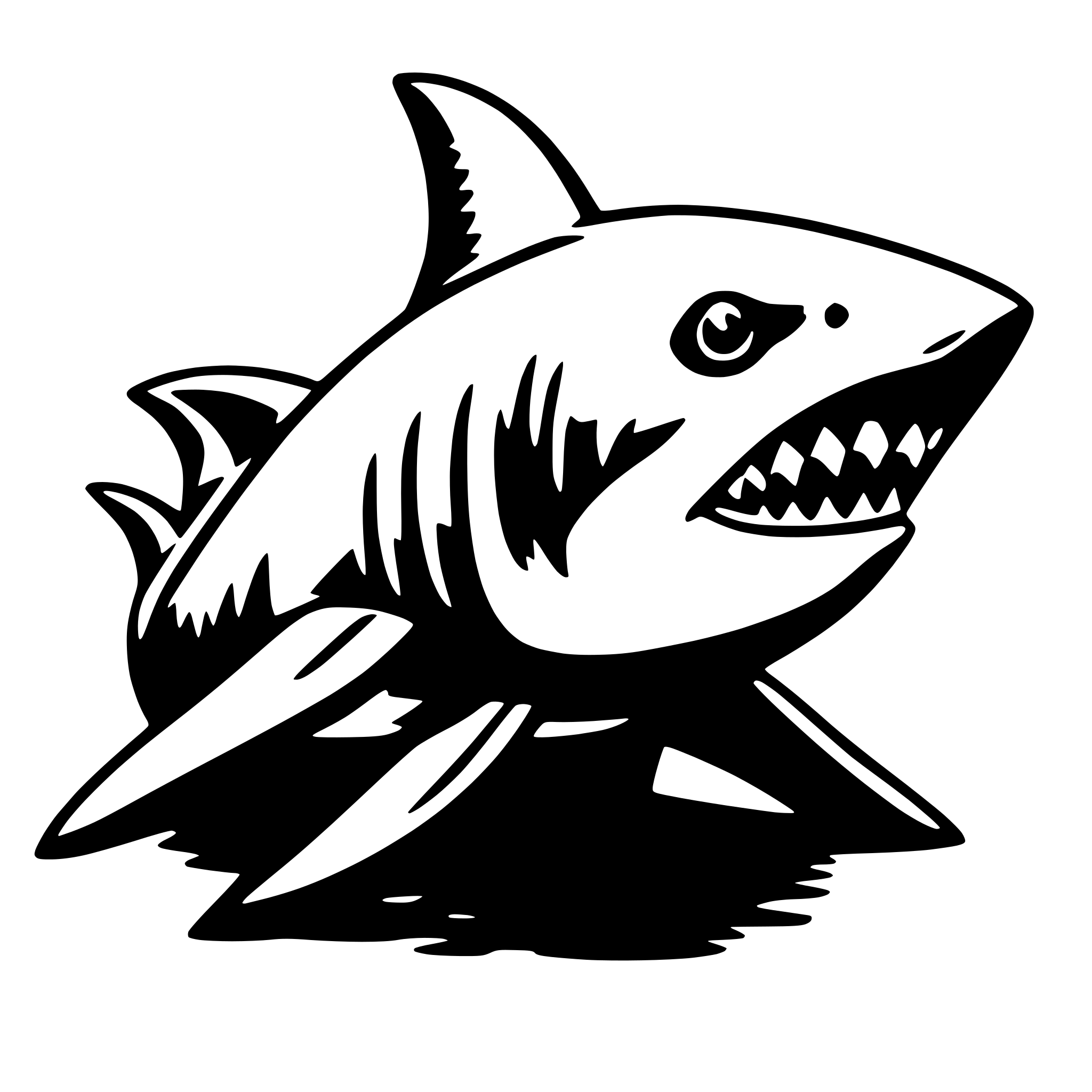 AI-generated SVG of a shark