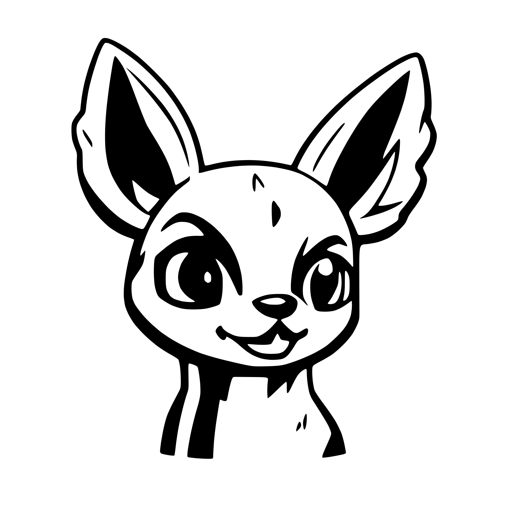 AI-generated SVG of 'chihuahua big ears'