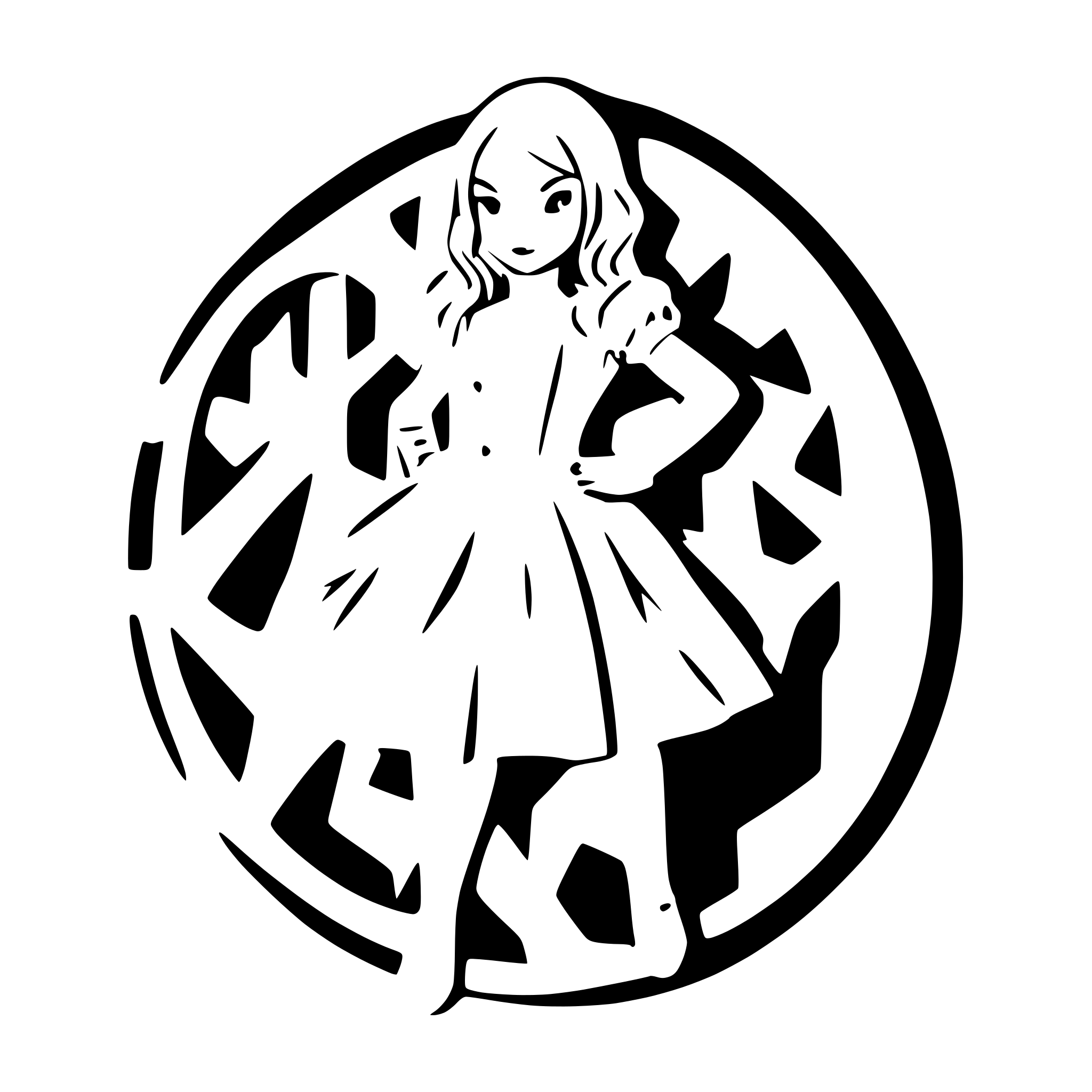 AI-generated SVG of a alice in wonderland 