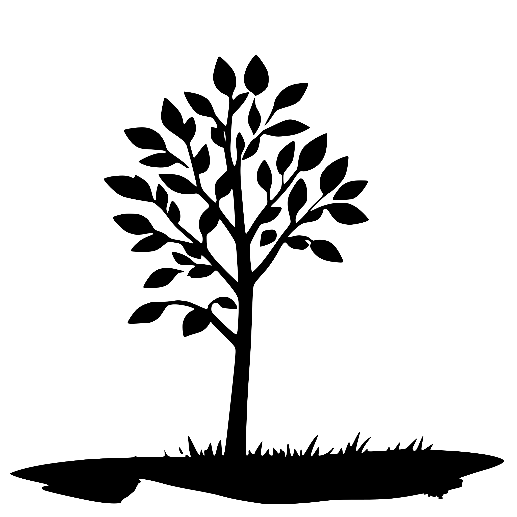 AI-generated SVG of 'silhouette of a bush'