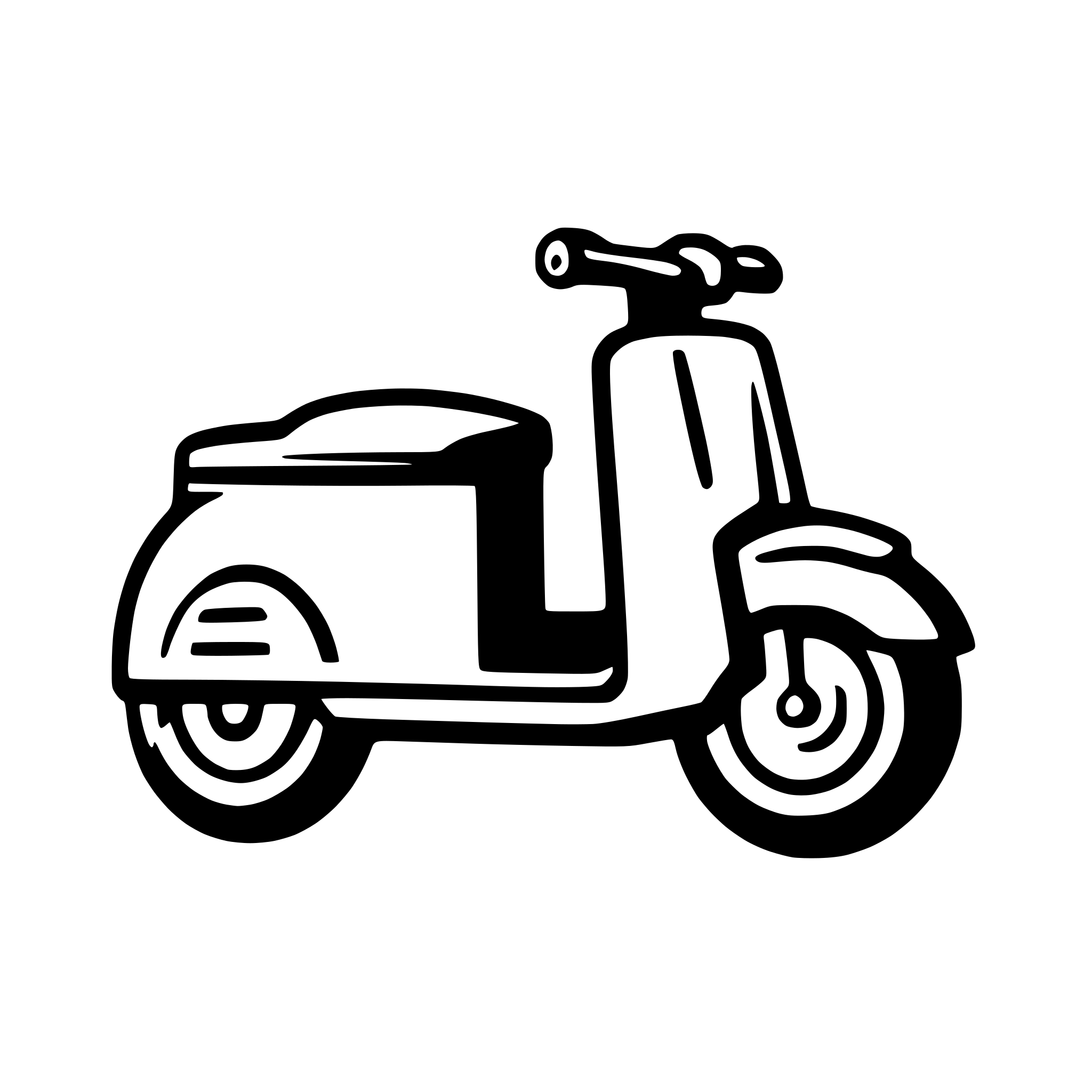 AI-generated SVG of 'iconic delivery scooter'