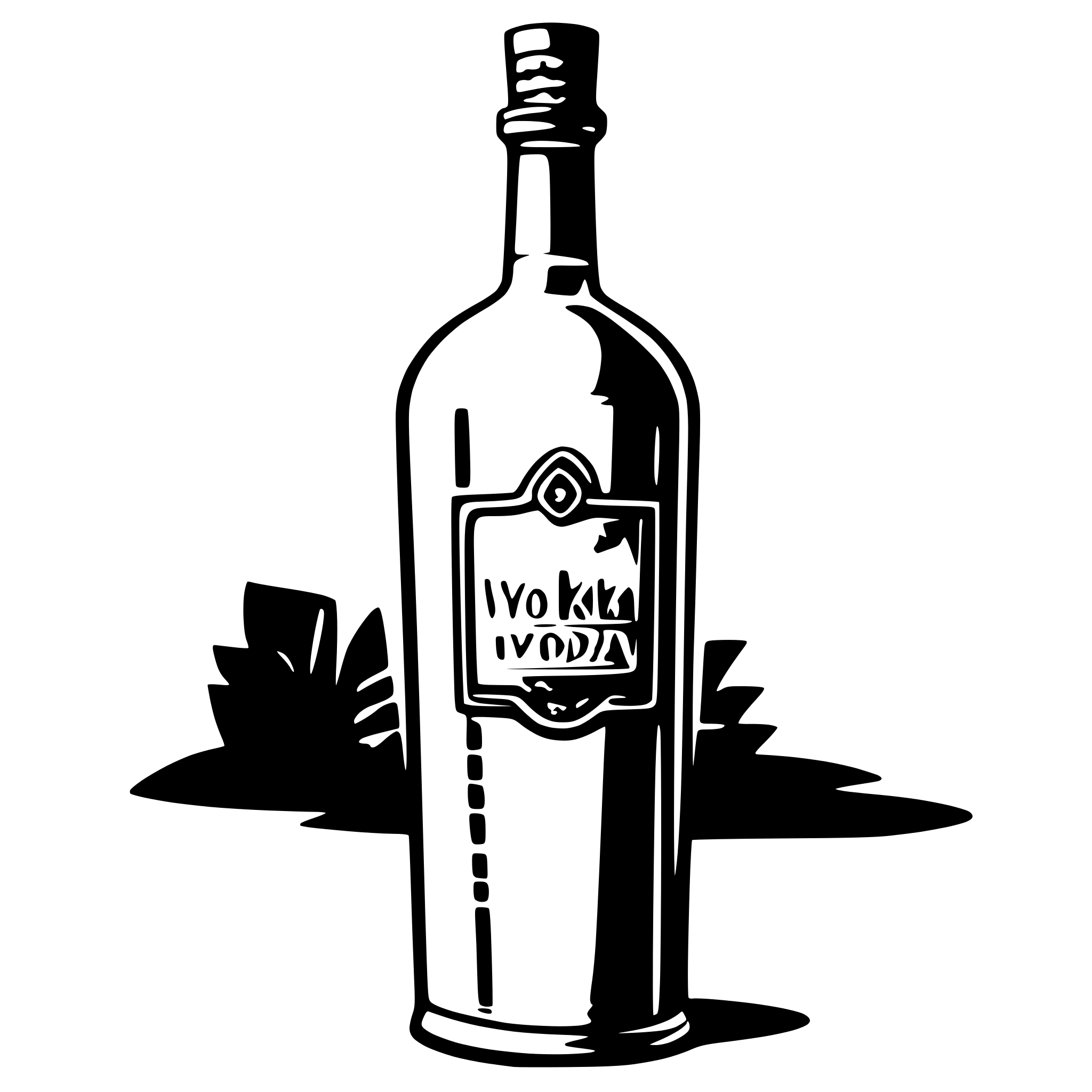 AI-generated SVG of a BOTTLE VODKA