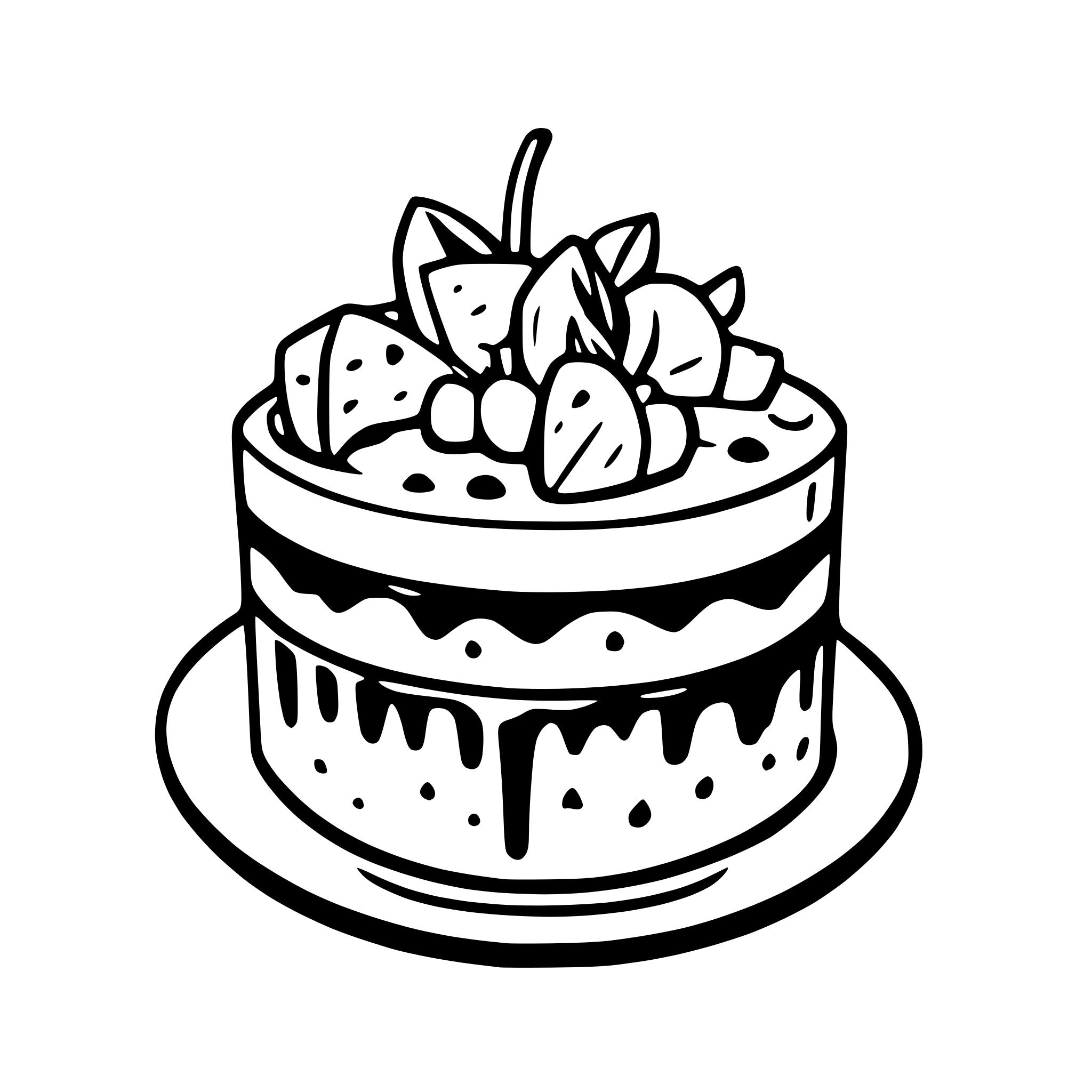 AI-generated SVG of 'strawberry cake'