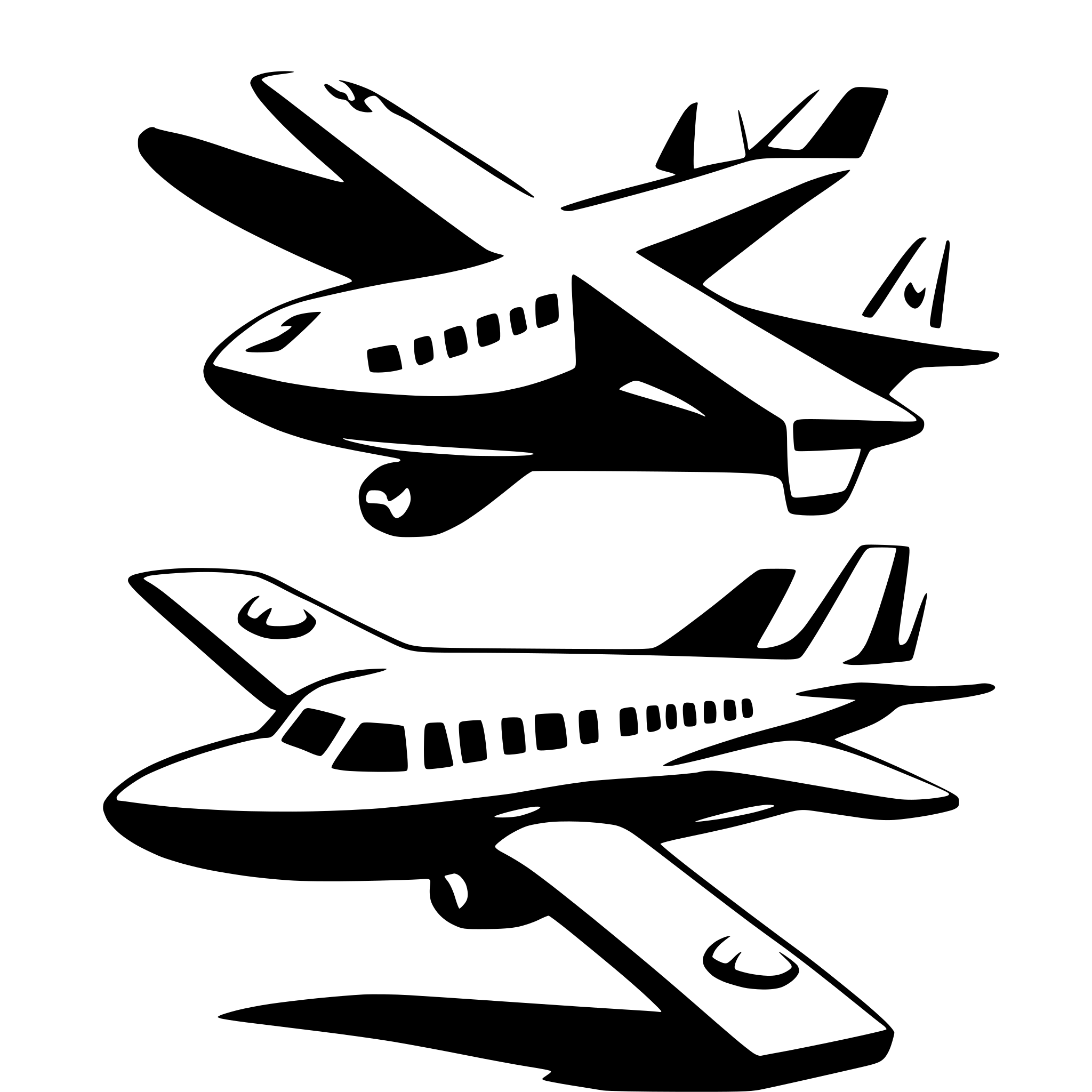 AI-generated SVG of 'three planes stacked in 3d'