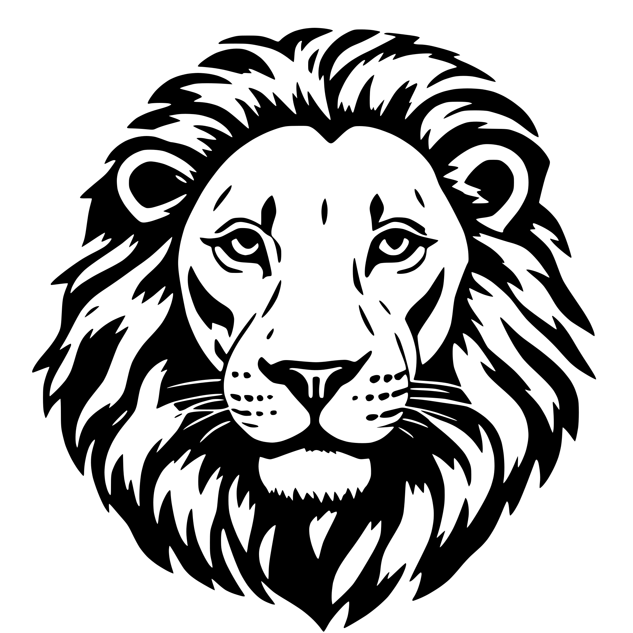 AI-generated SVG of 'lion svg image'