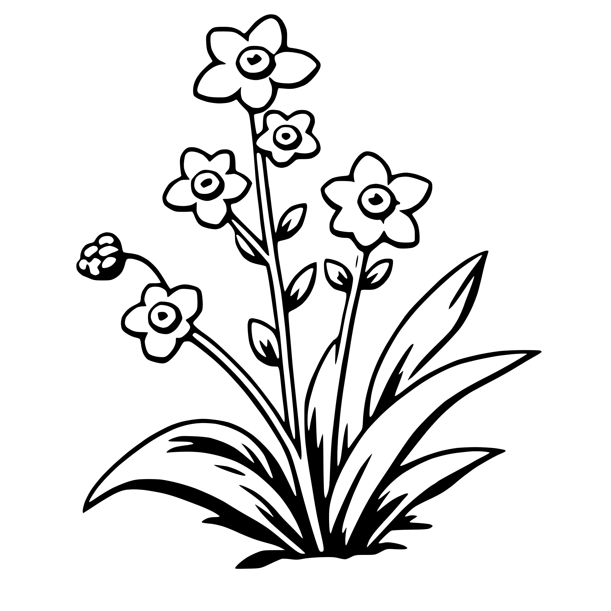 AI-generated SVG of a forget-me-not