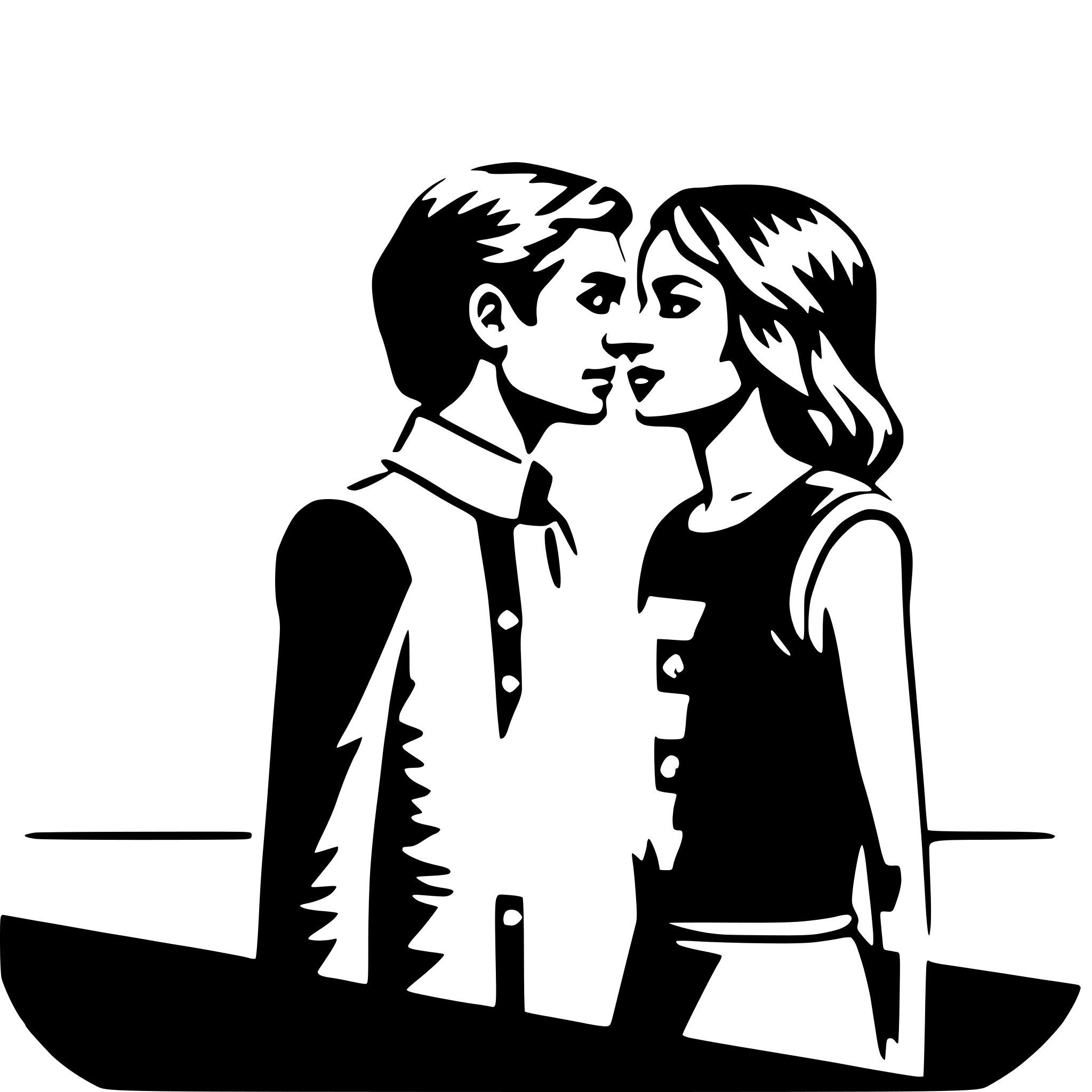 AI-generated SVG of a sunset embrace
