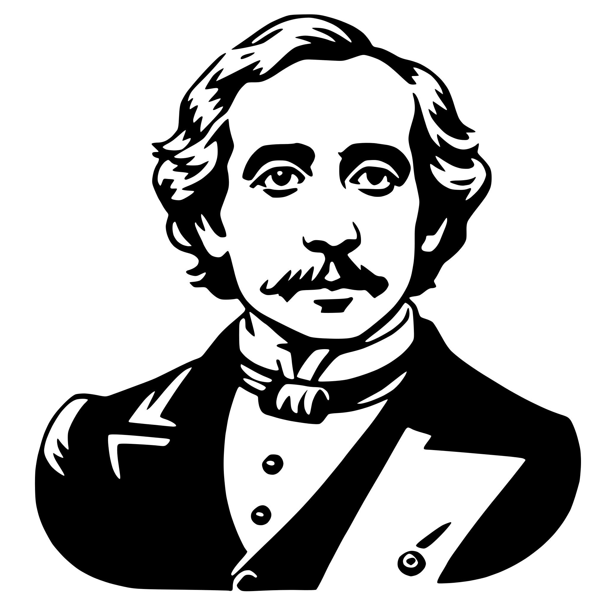 AI-generated SVG of a charles dickens