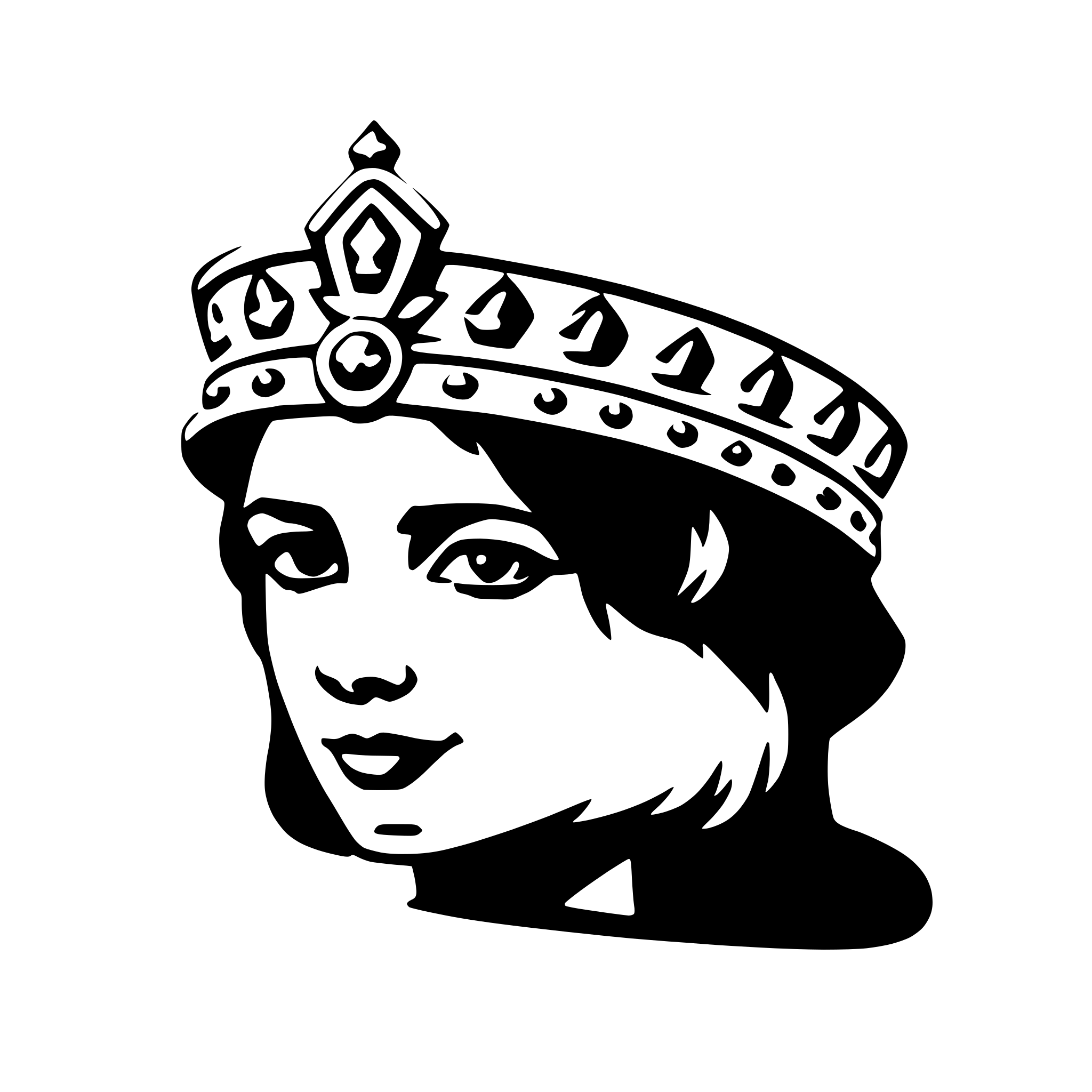 AI-generated SVG of a diadem