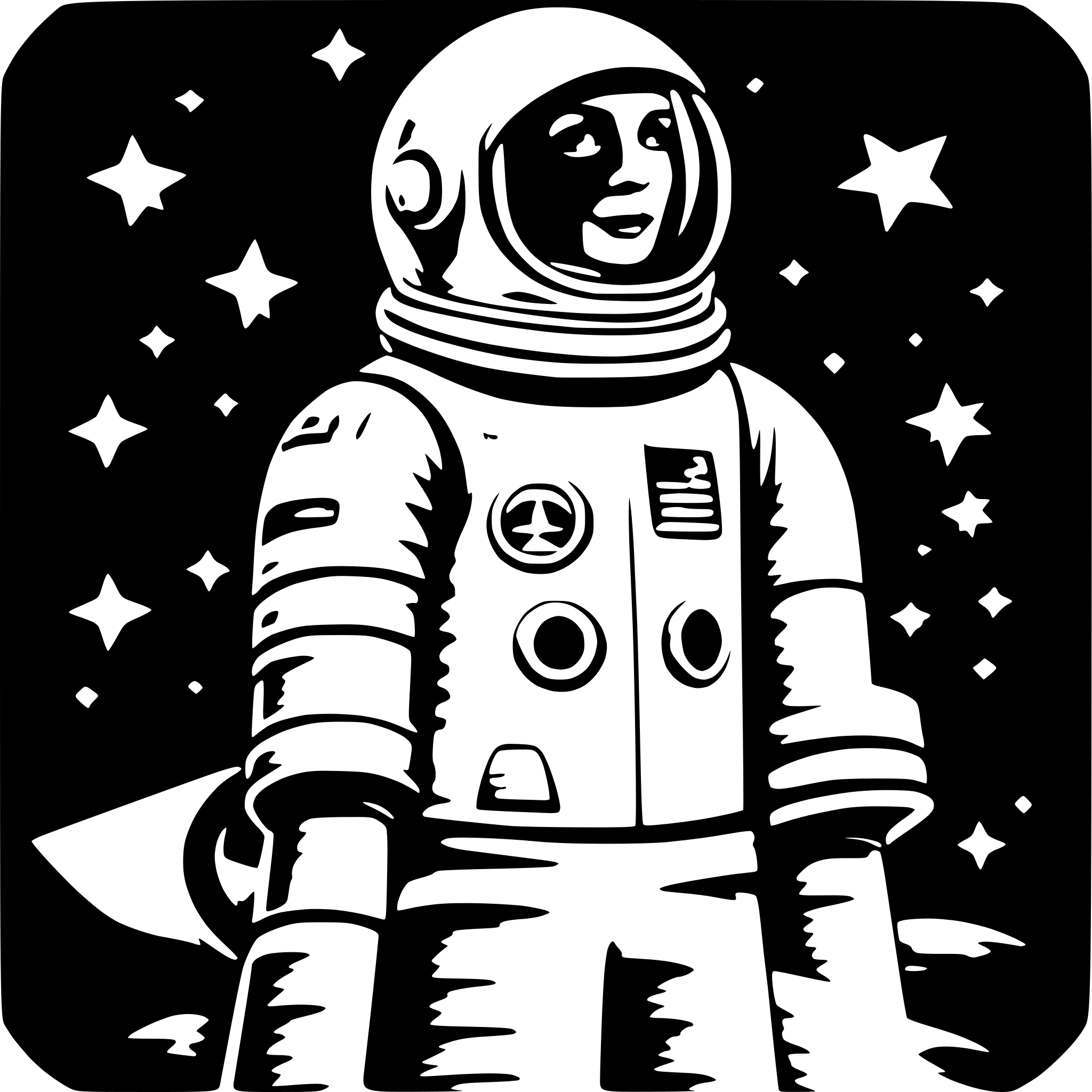 AI-generated SVG of 'astronaut sitting on a rocket'