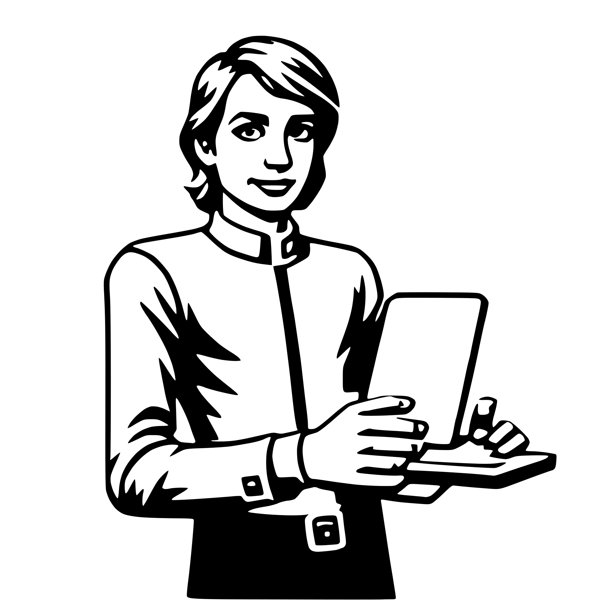 AI-generated SVG of a developer