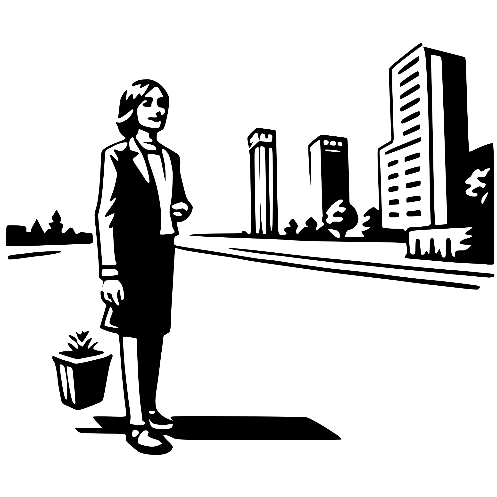 AI-generated SVG of a urban planner