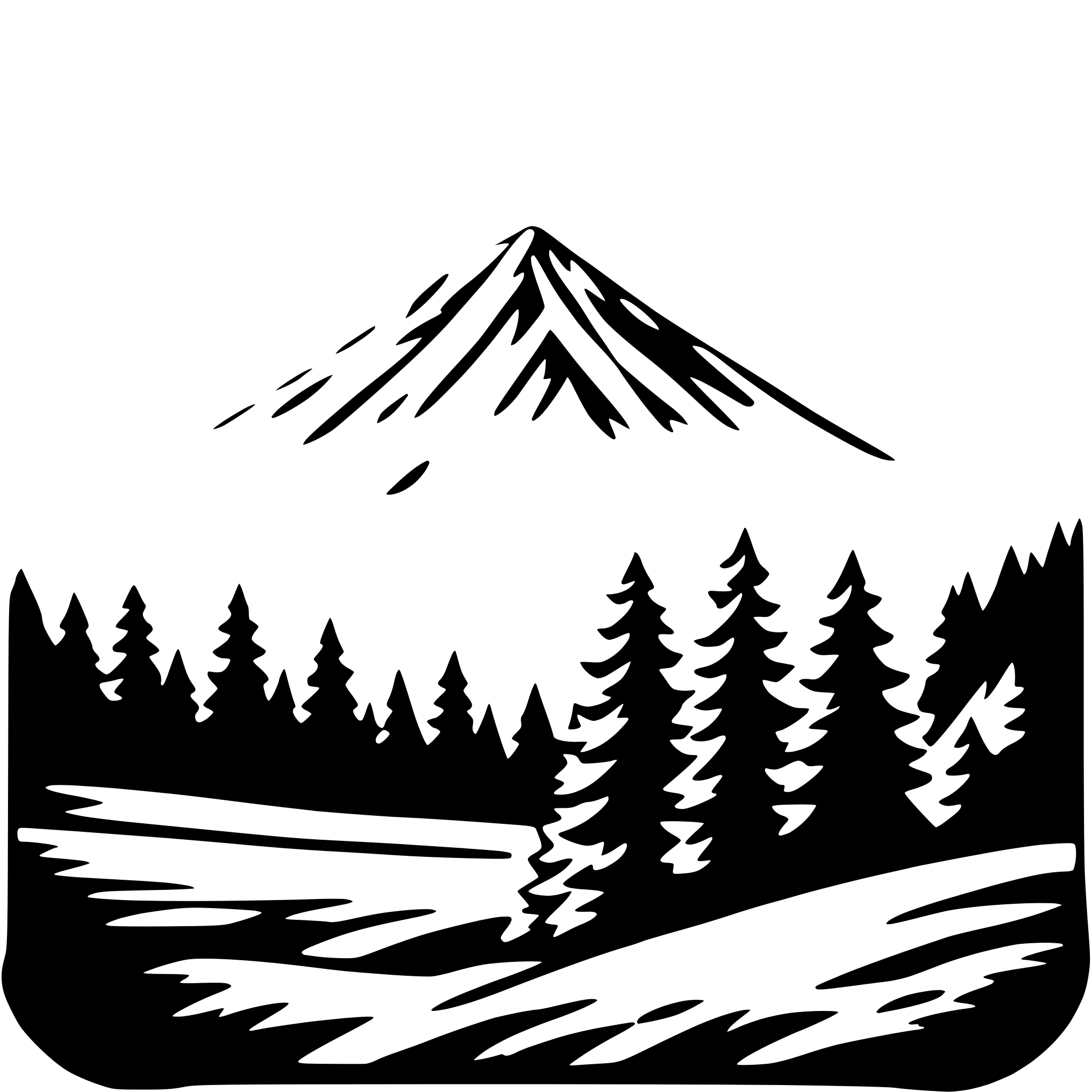 AI-generated SVG of a sunrise mountain peak
