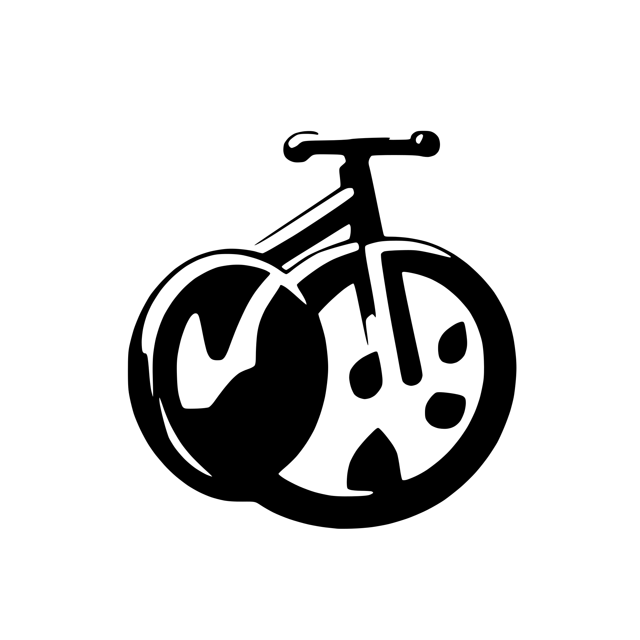 AI-generated SVG of a a cycle silhouette vector with a white background