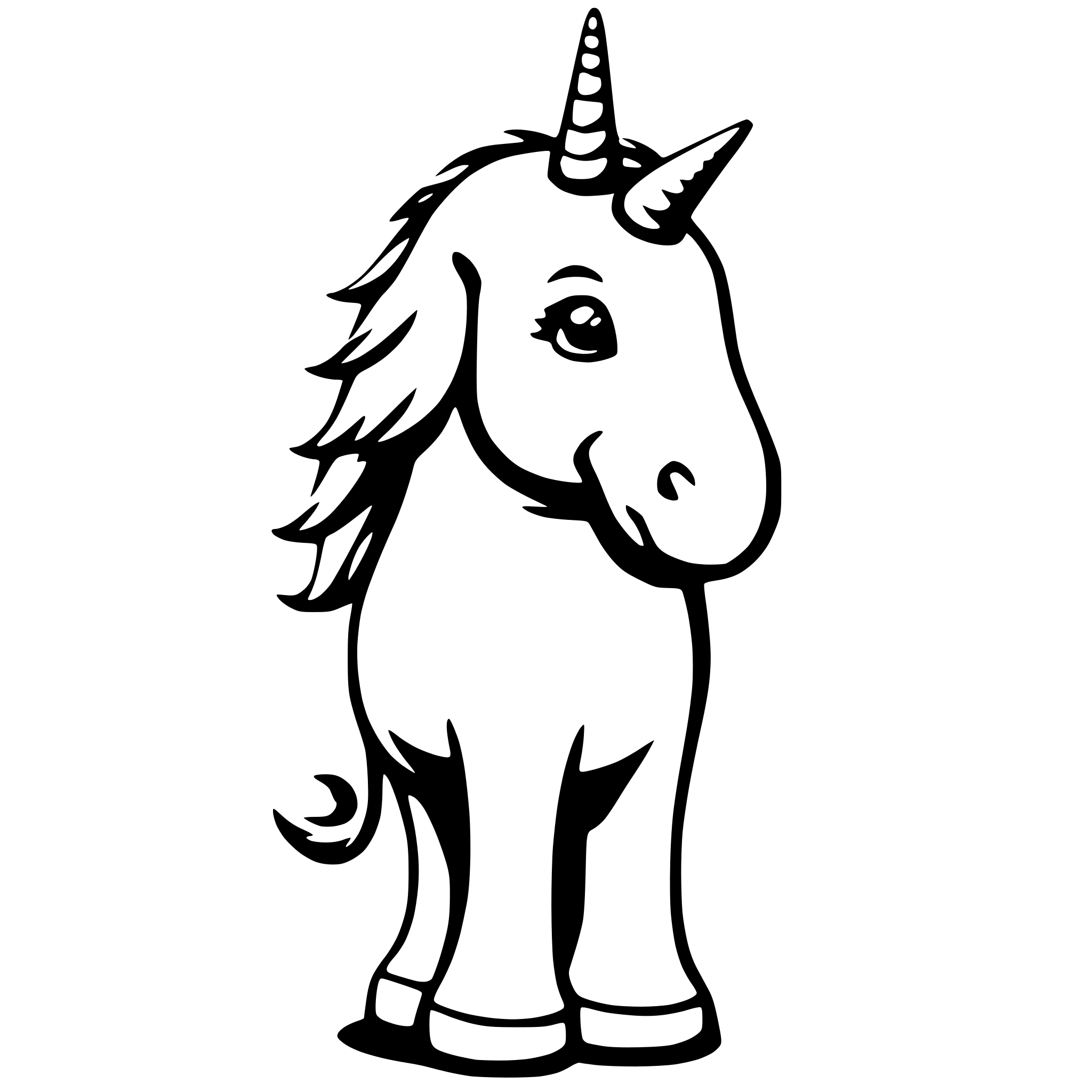 AI-generated SVG of a cute unicorn elephant