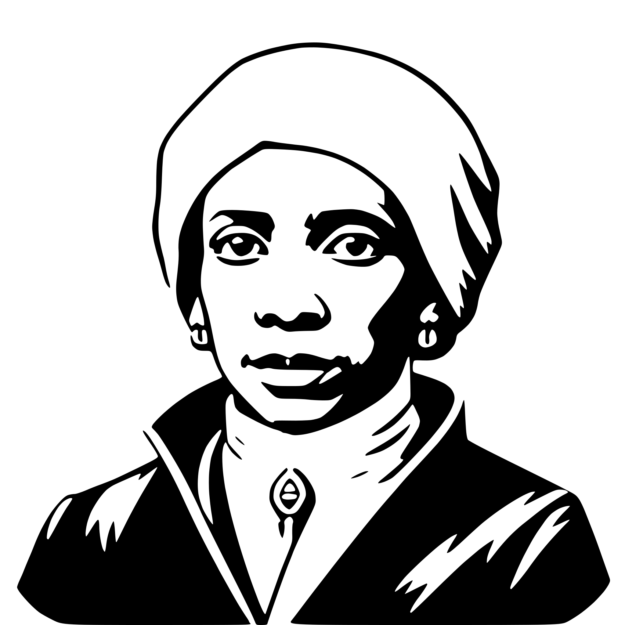 AI-generated SVG of a harriet tubman