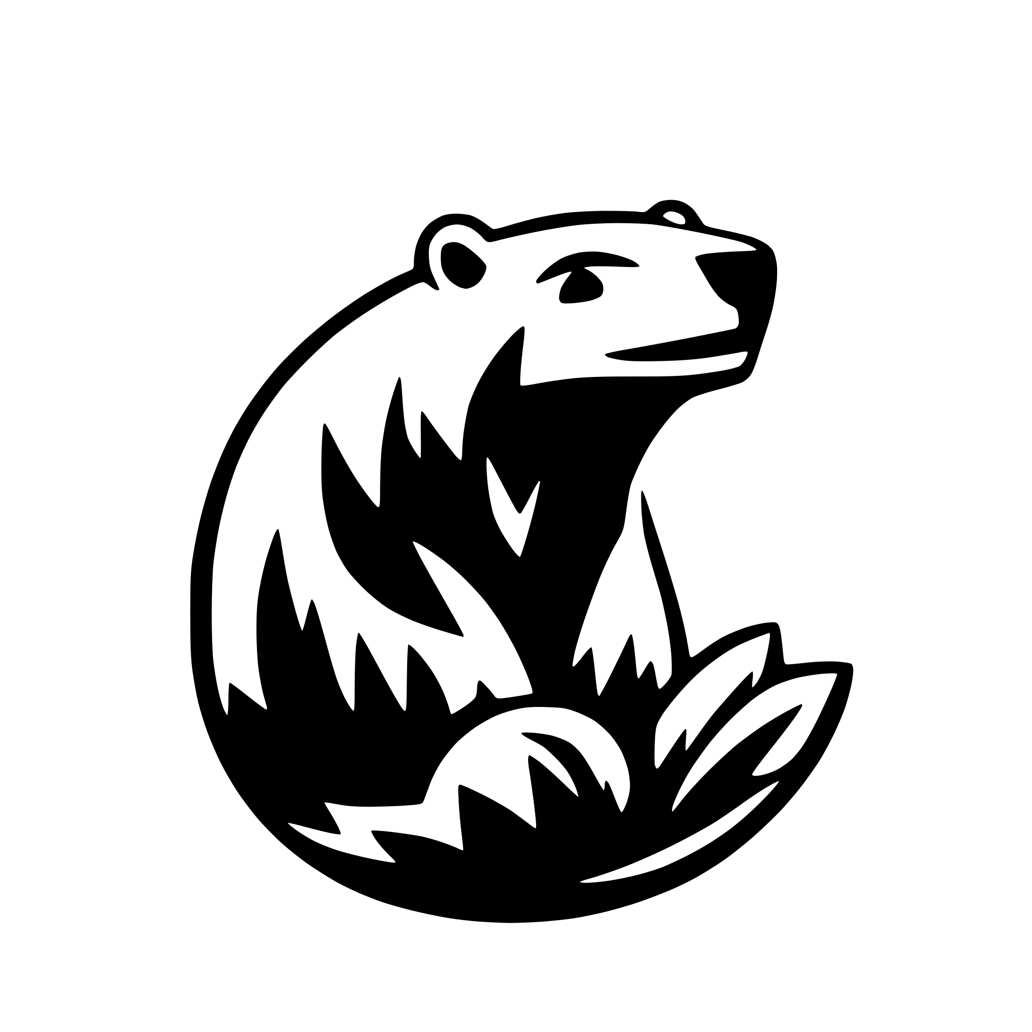 AI-generated SVG of 'polar bear logo'