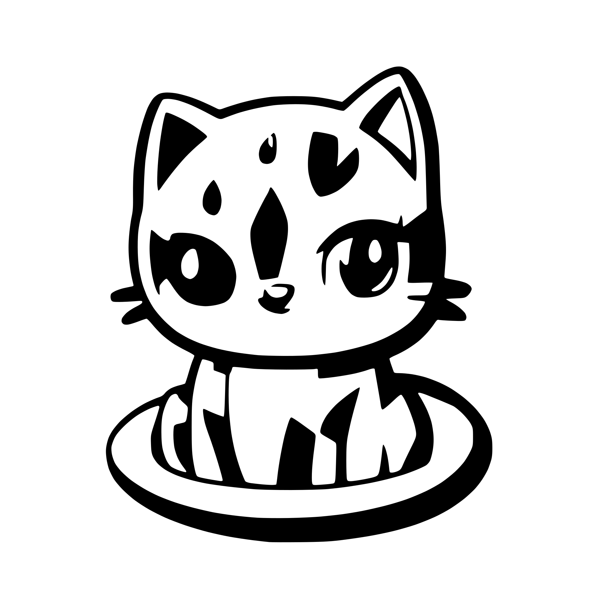 AI-generated SVG of a cute cat