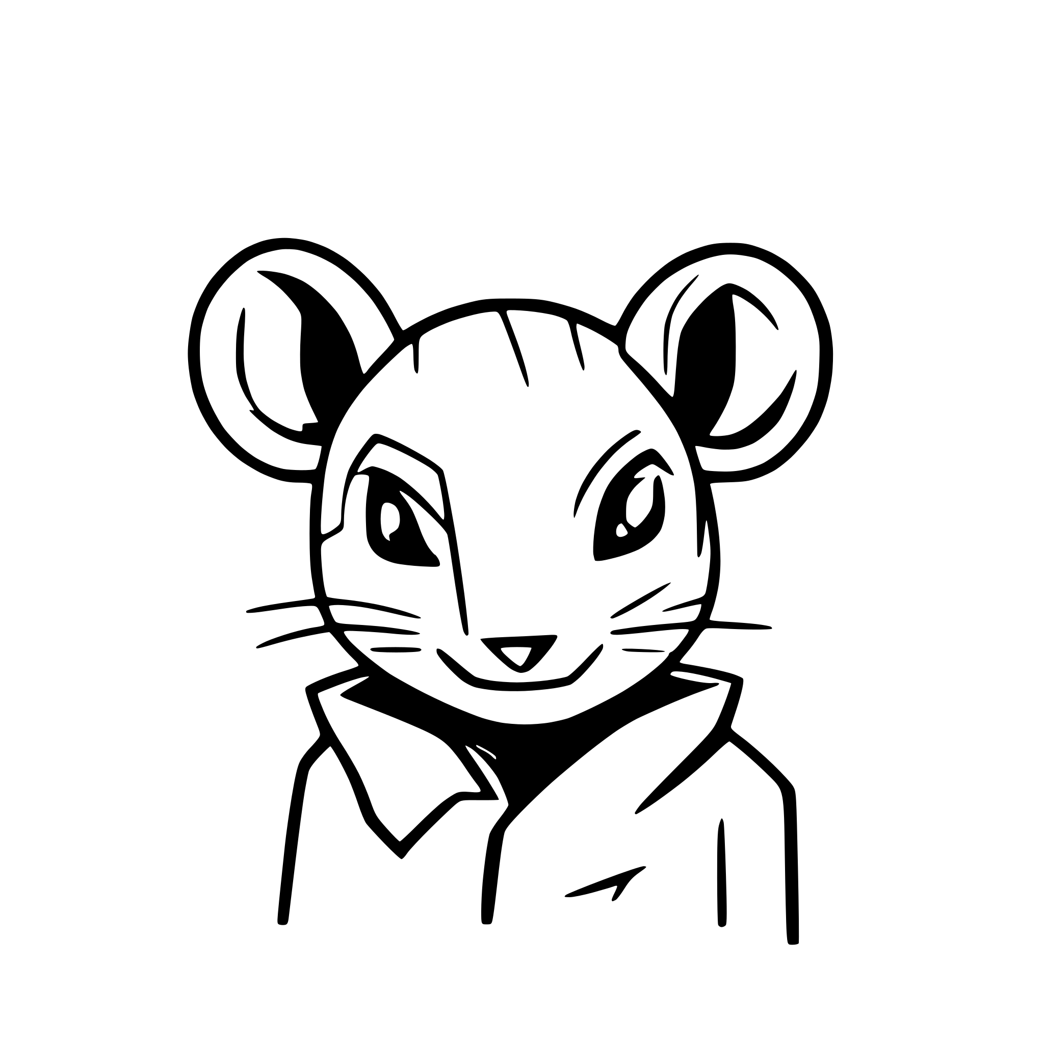 AI-generated SVG of a rat head