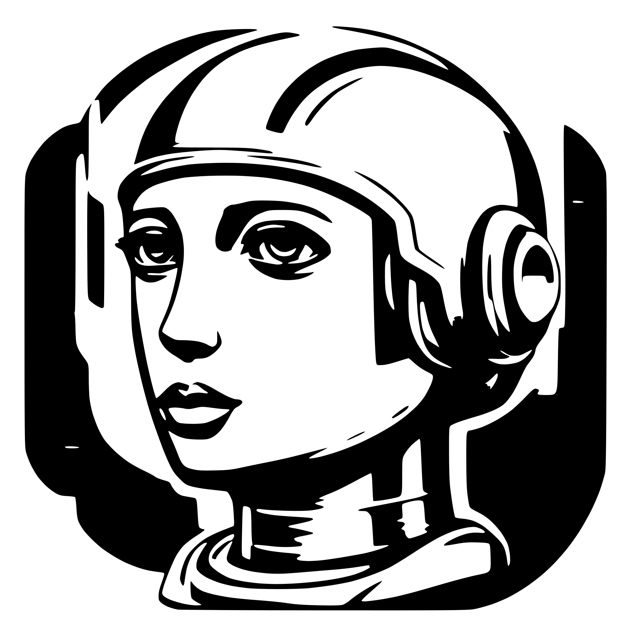AI-generated SVG of 'futuristic robotic AI head'