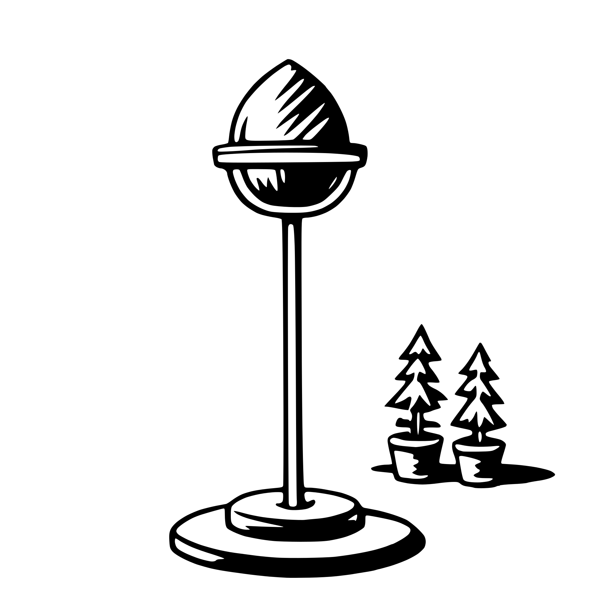 AI-generated SVG of a stand