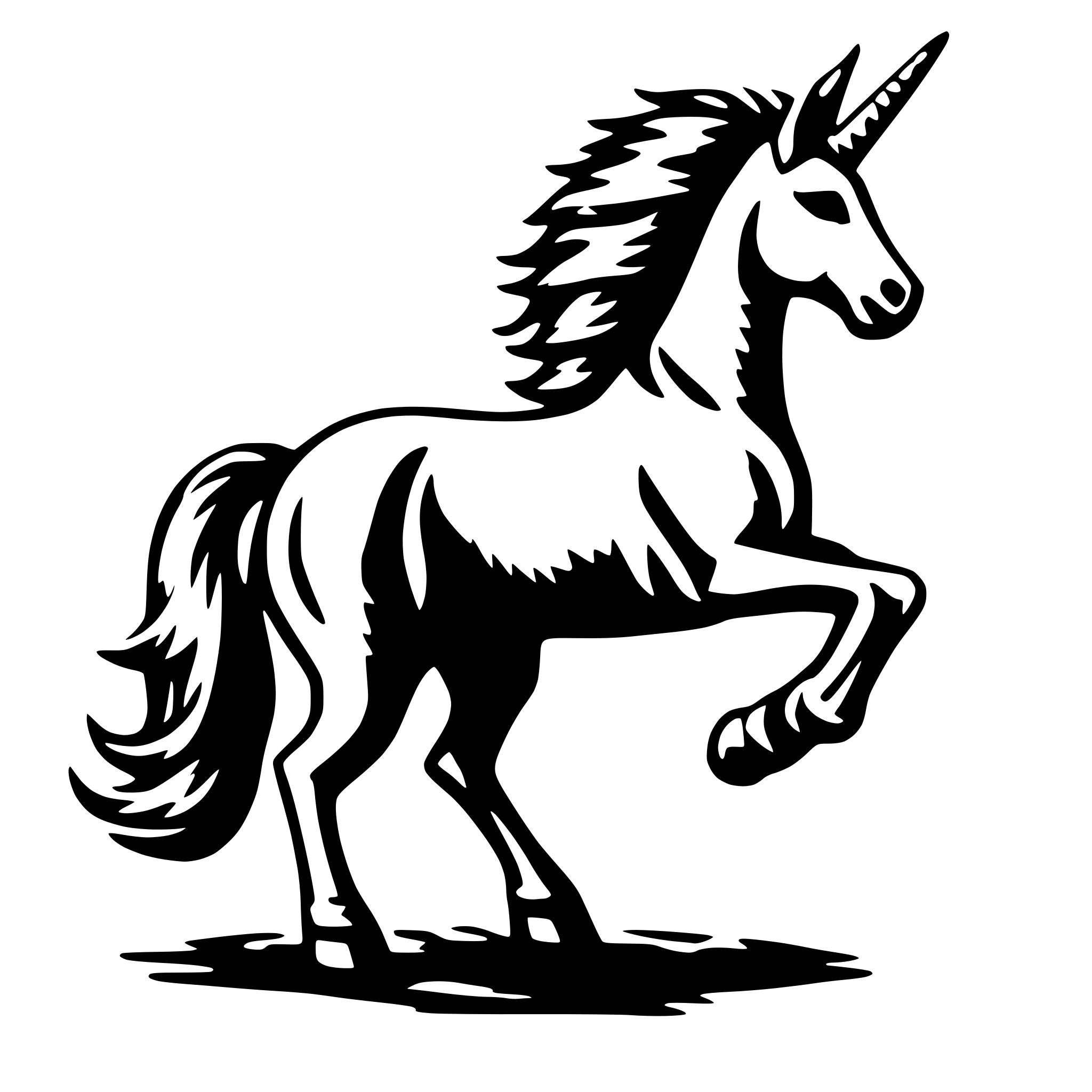 AI-generated SVG of a unicorn