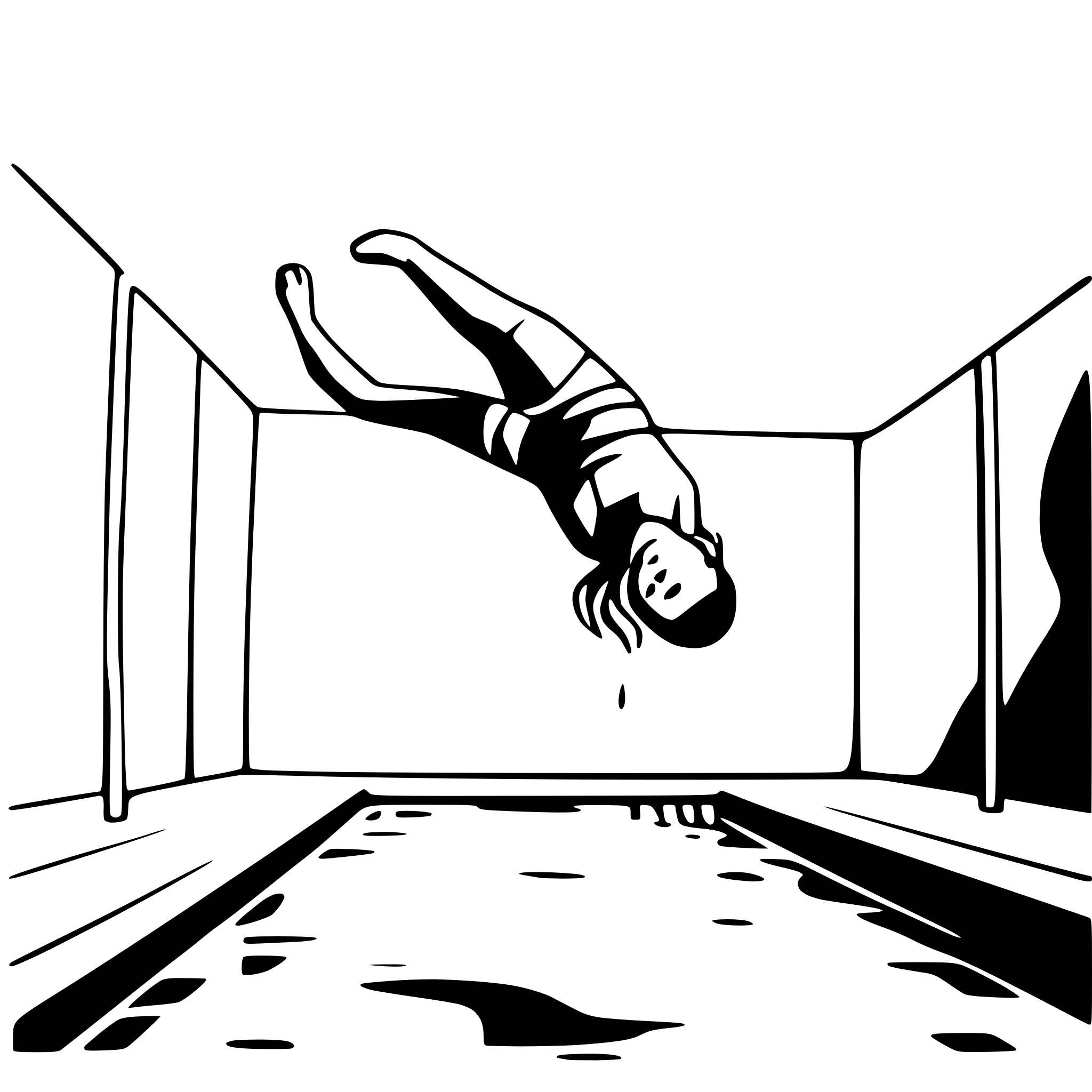 AI-generated SVG of a swimmer diving into pool