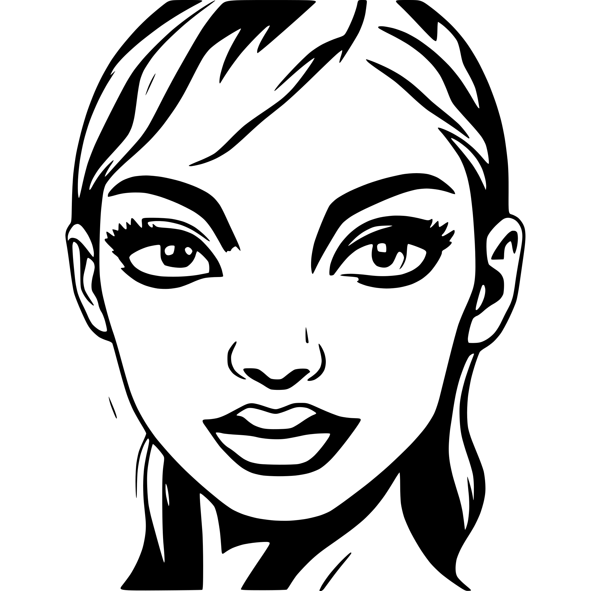 AI-generated SVG of 'snake face frontal'
