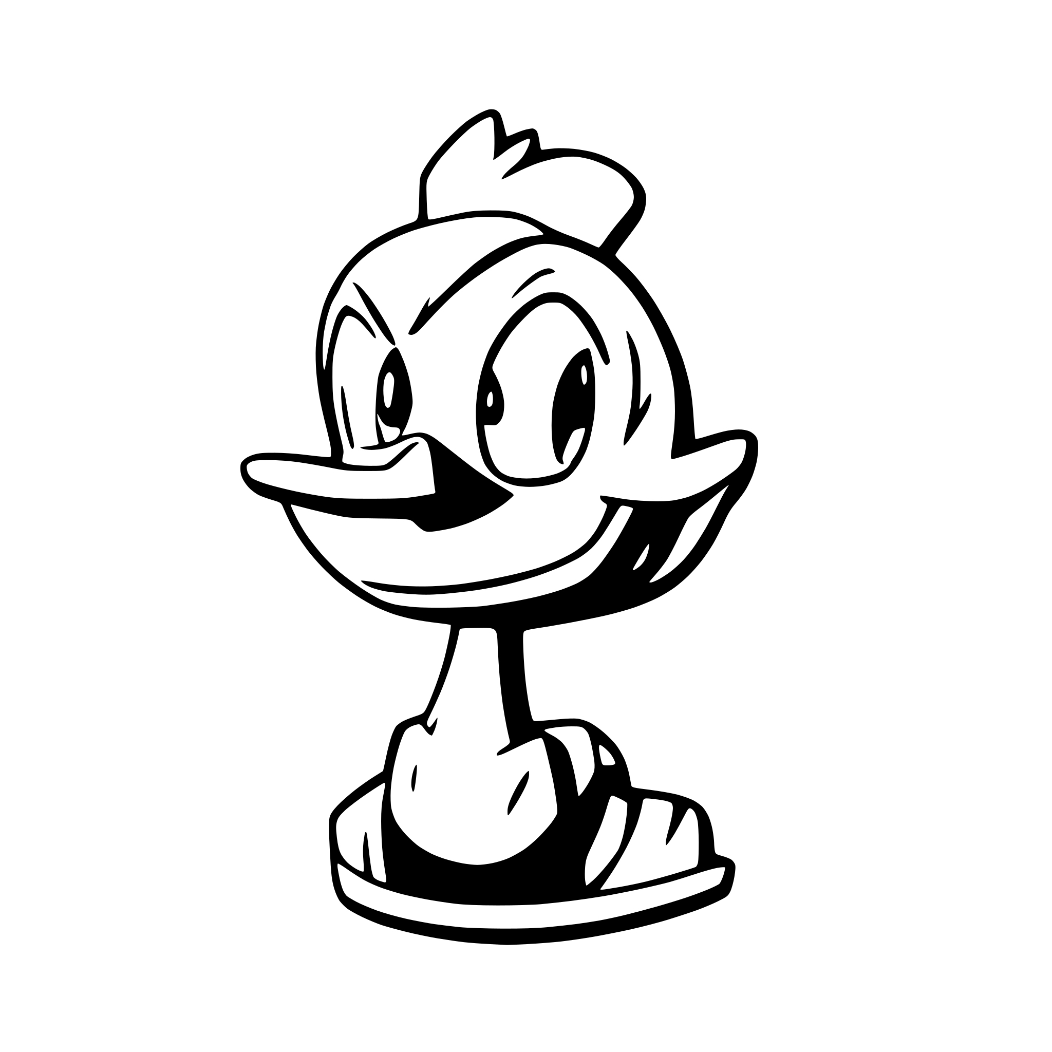 AI-generated SVG of a donald duck