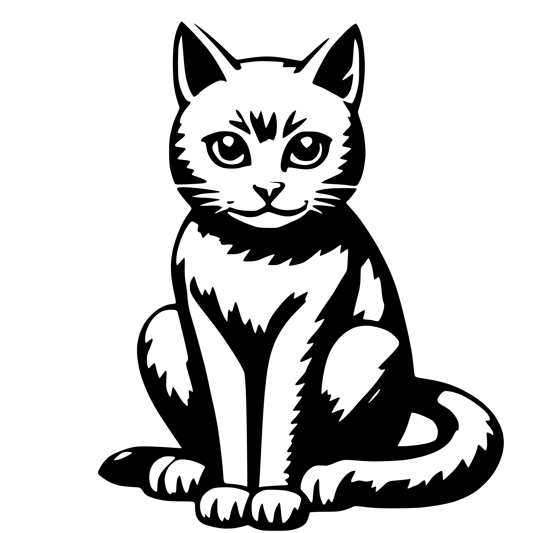 AI-generated SVG of a the cat is standing