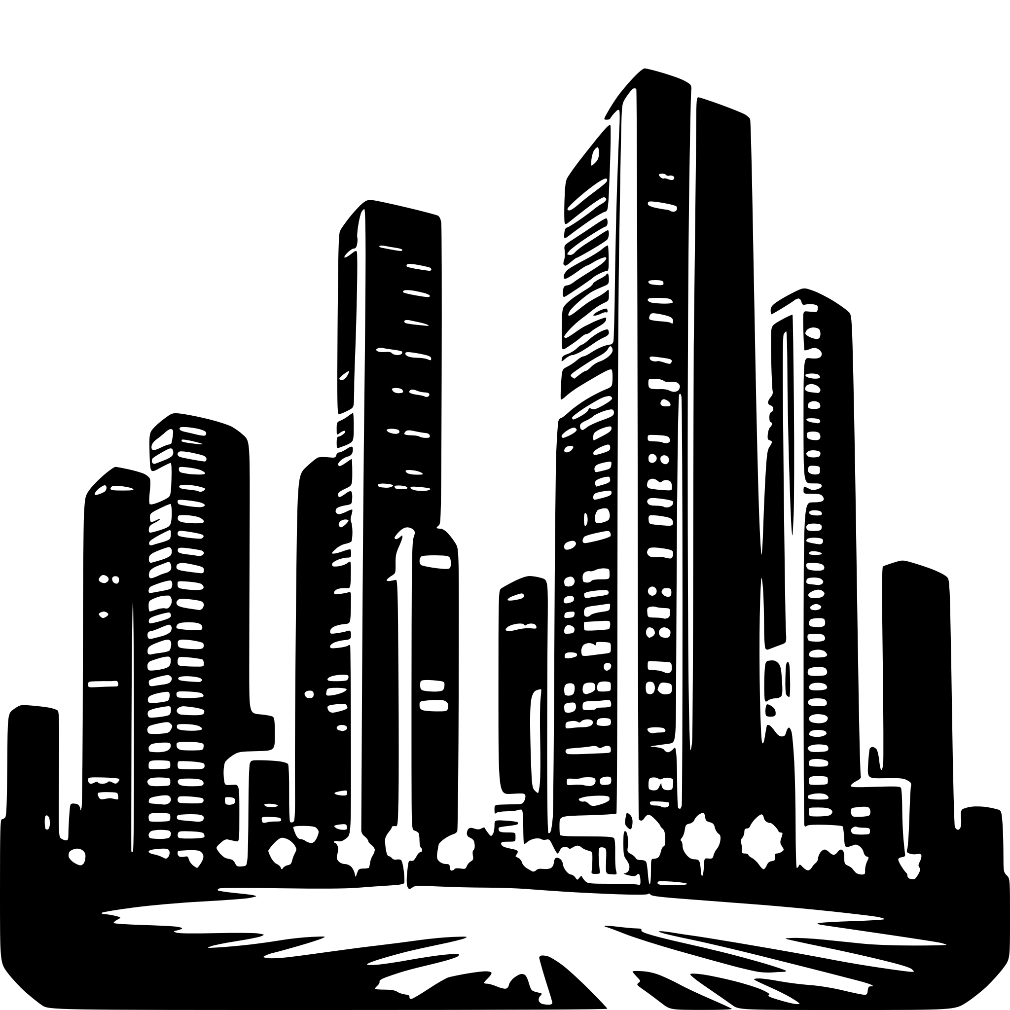 AI-generated SVG of a city ​​skyscrapers night lights