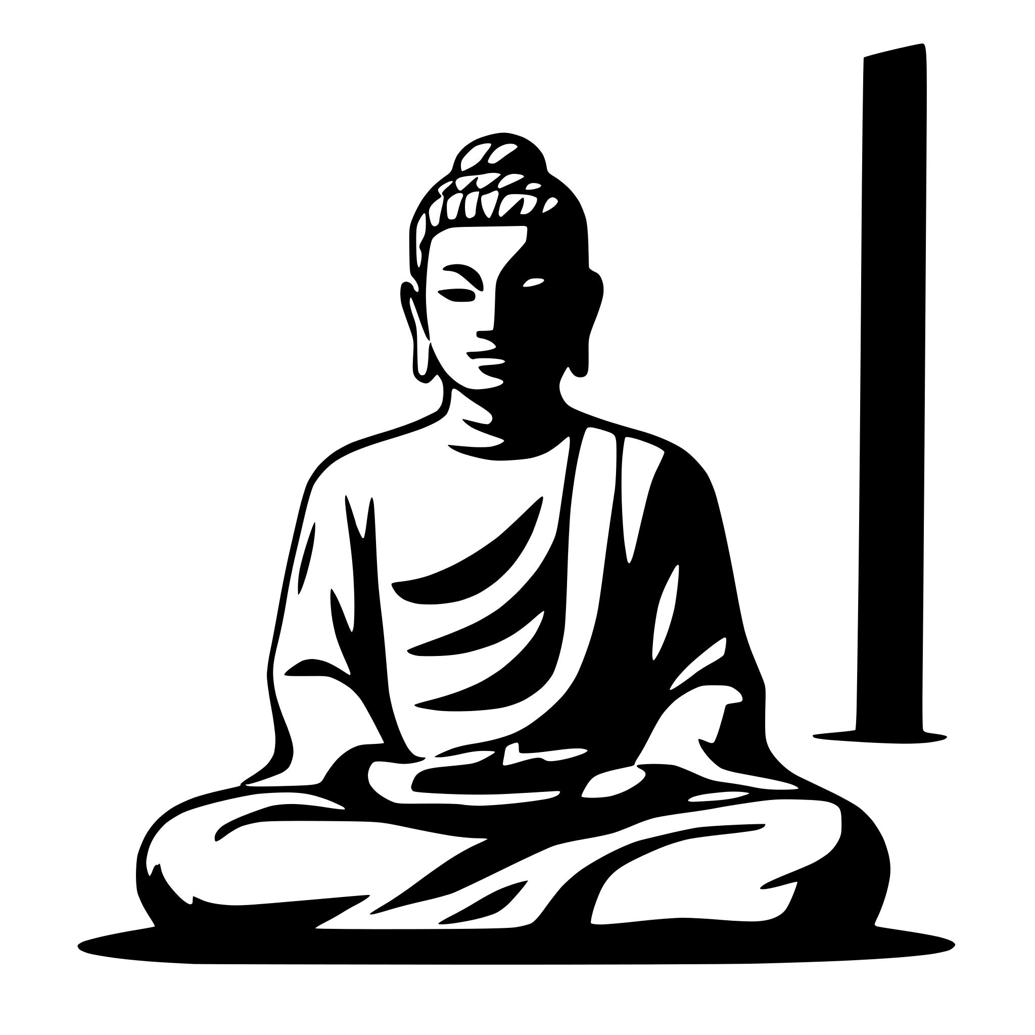 AI-generated SVG of a meditate silhouette buddha