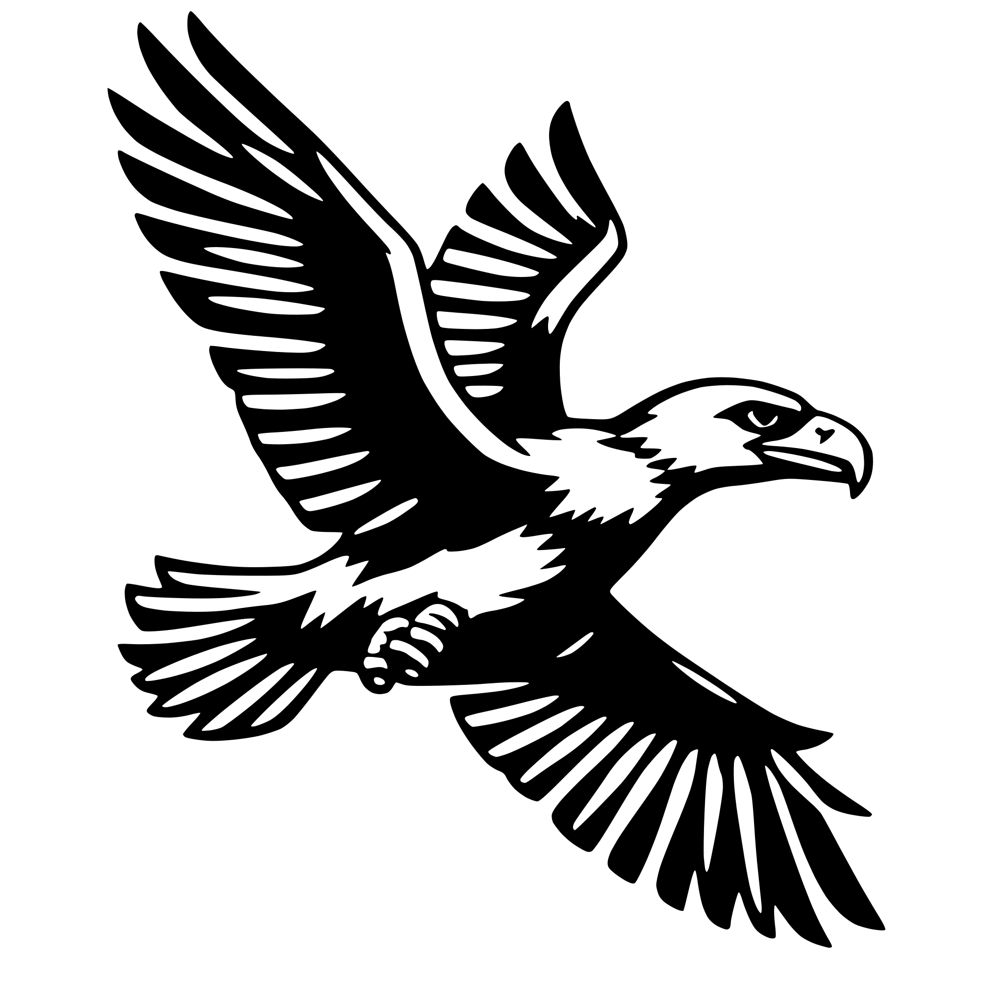 AI-generated SVG of a eagle soaring high