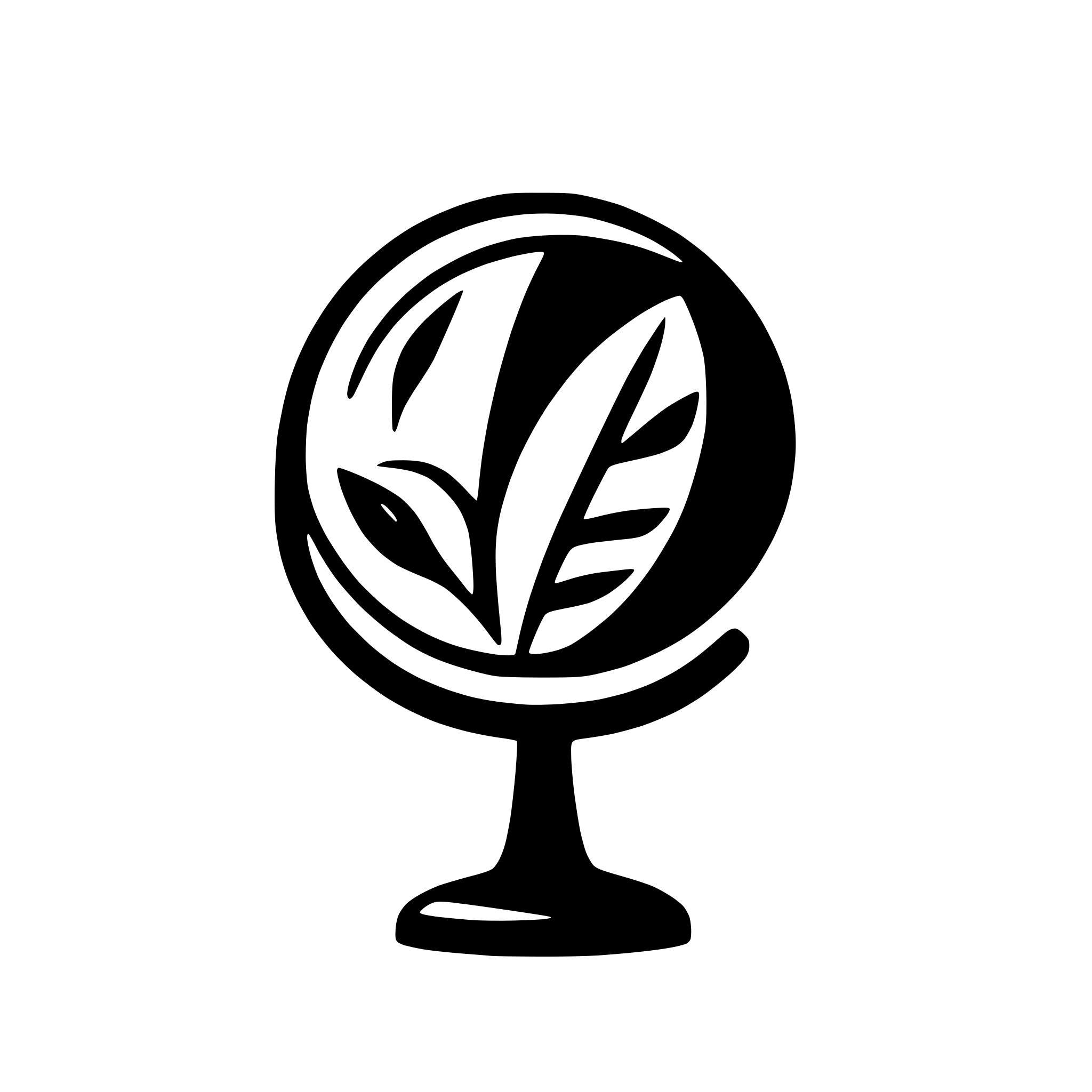 AI-generated SVG of a globe with leaf overlay