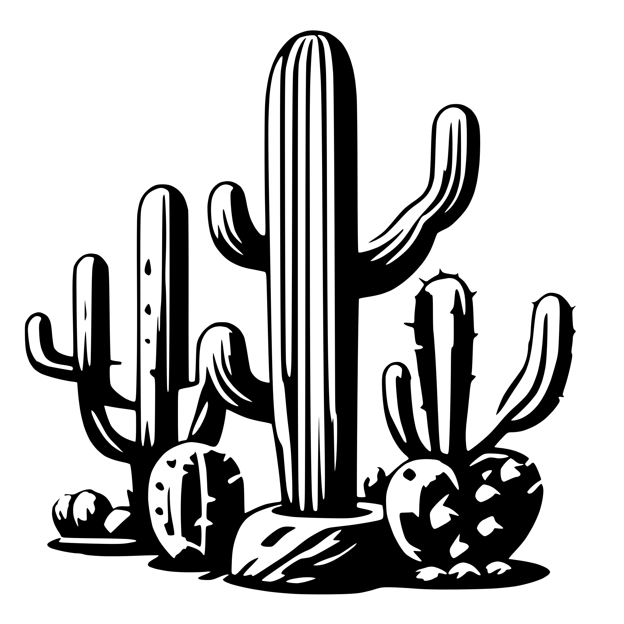 AI-generated SVG of a cactus desert
