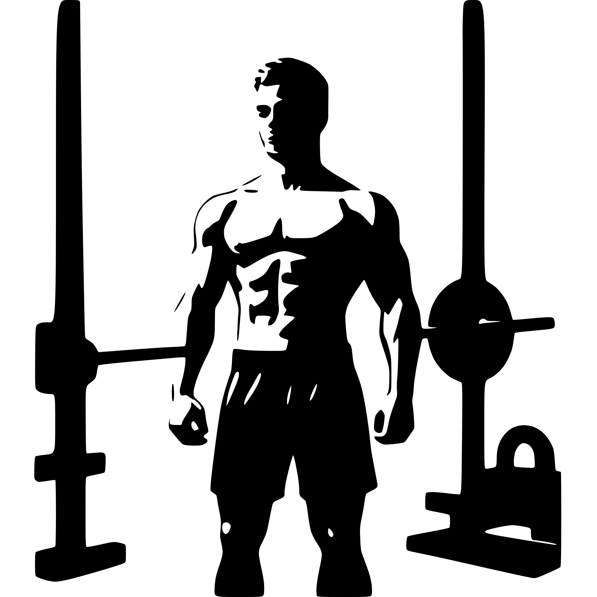 AI-generated SVG of a a strong man in a gym