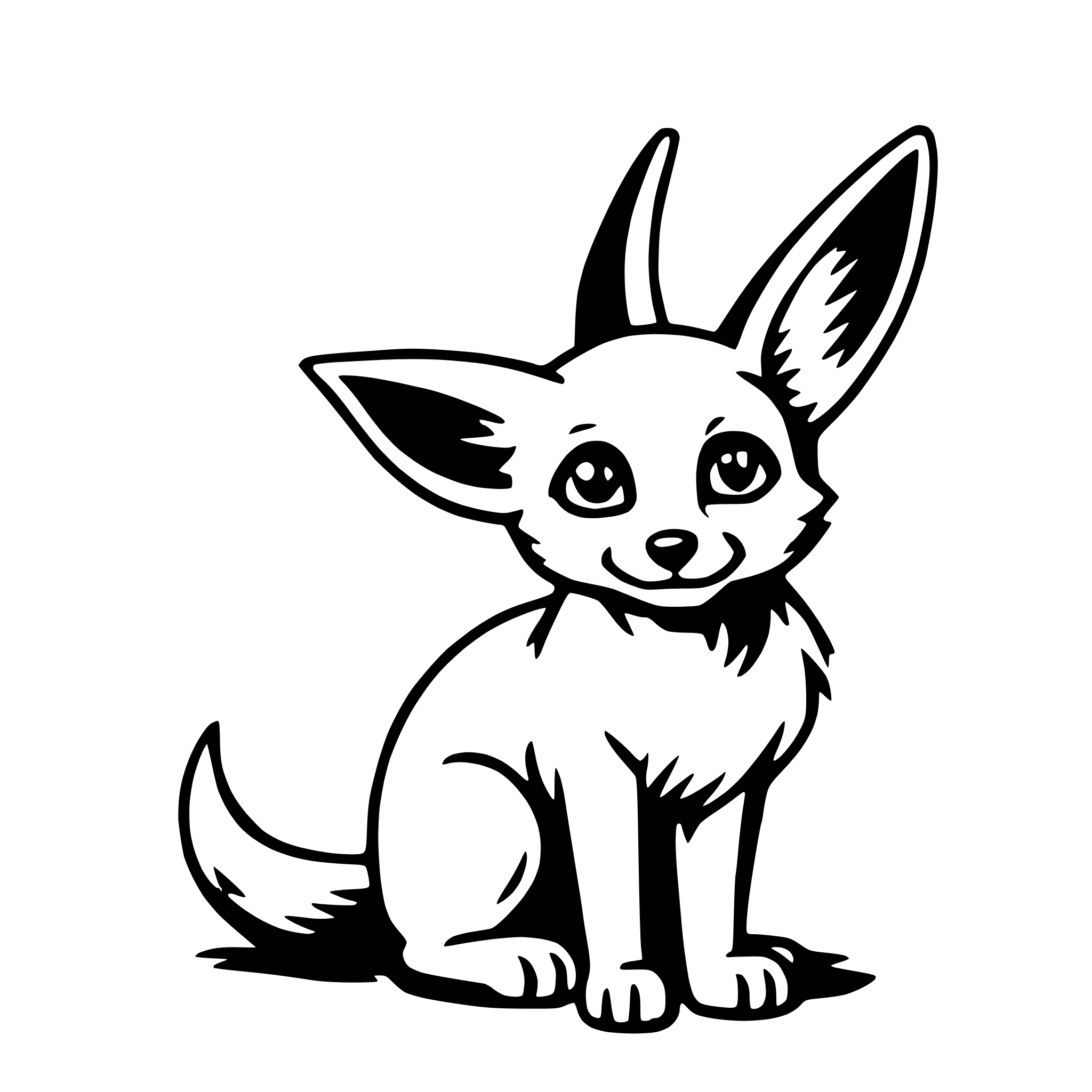 AI-generated SVG of 'fennec fox'
